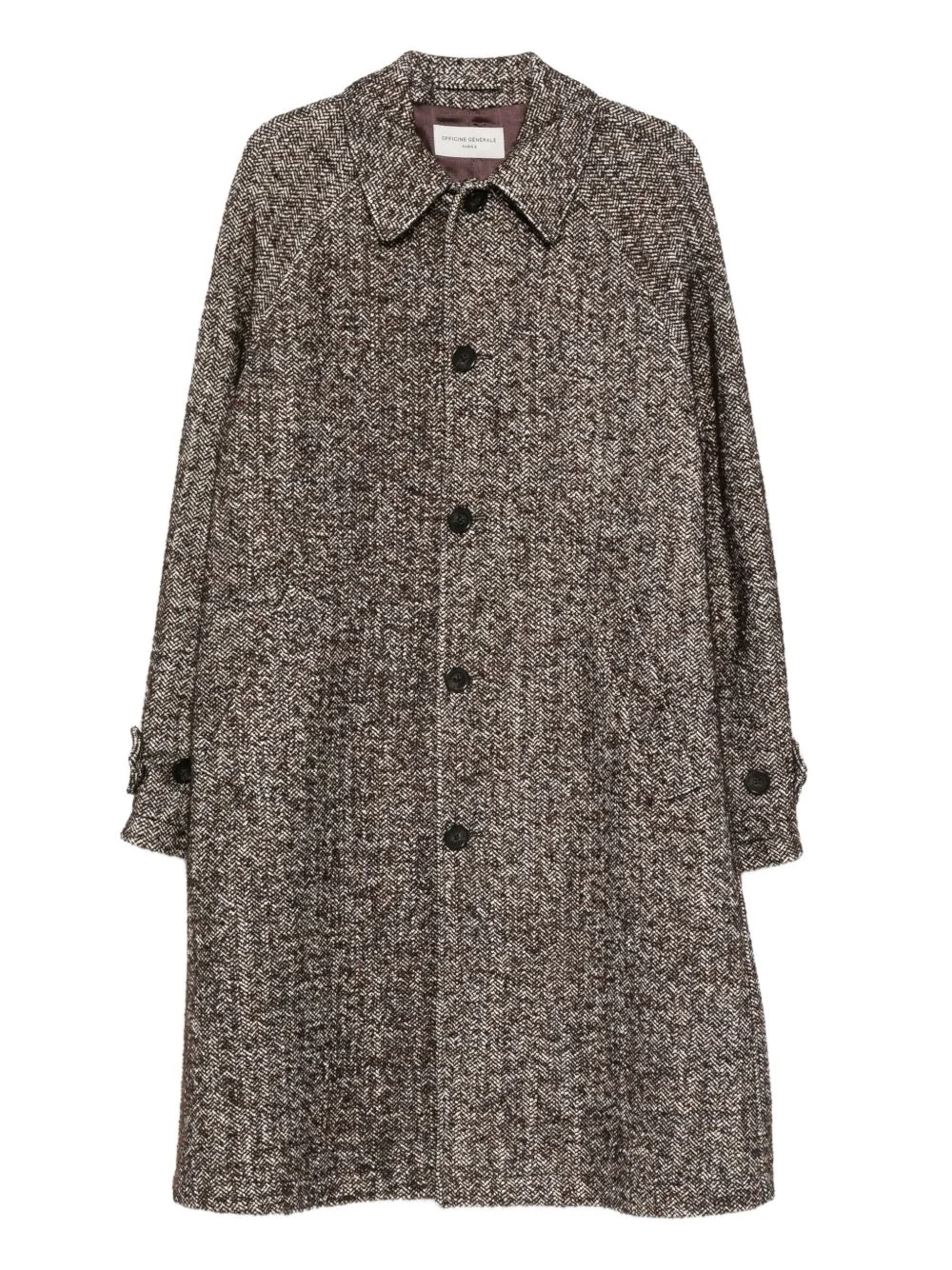 button herringbone coat - 1