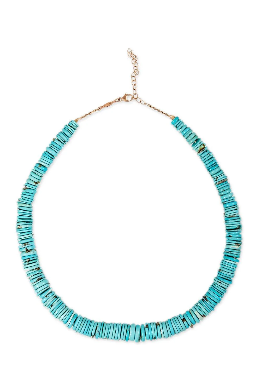 Turquoise Graduated Heishi Beaded Necklace - 1