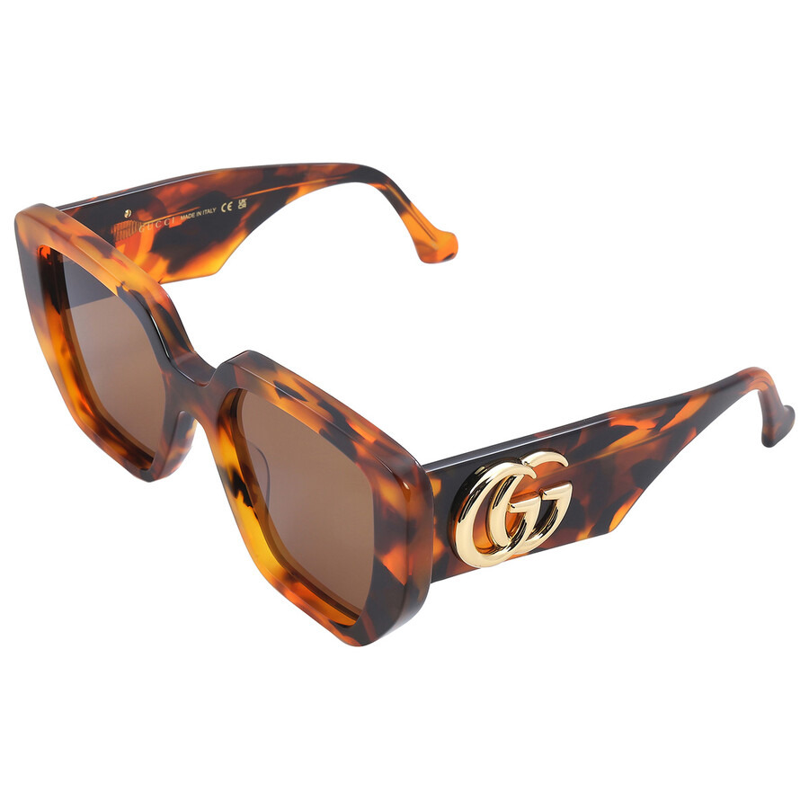 Gucci Brown Geometric Ladies Sunglasses GG0956S 007 54 - 5