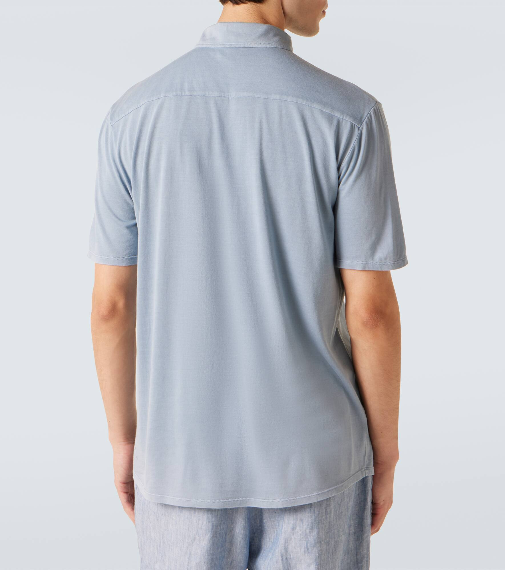 Silk and cotton polo shirt - 4
