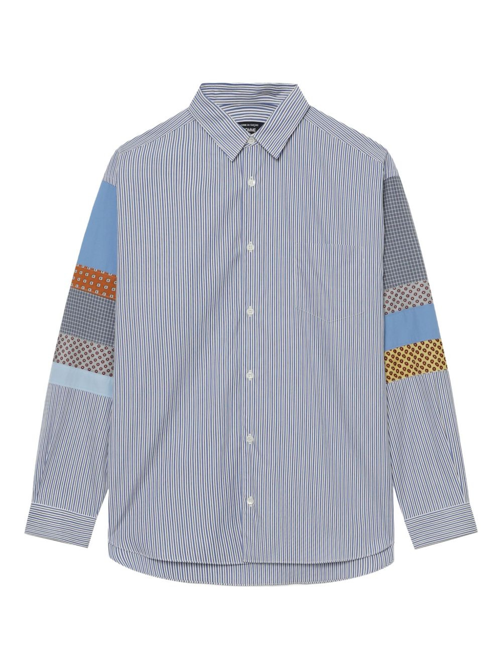 striped patchwork shirt - 1
