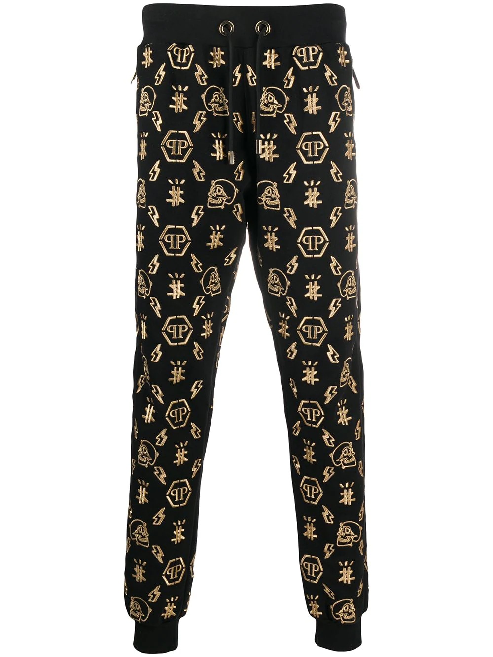 monogram-print track trousers - 1