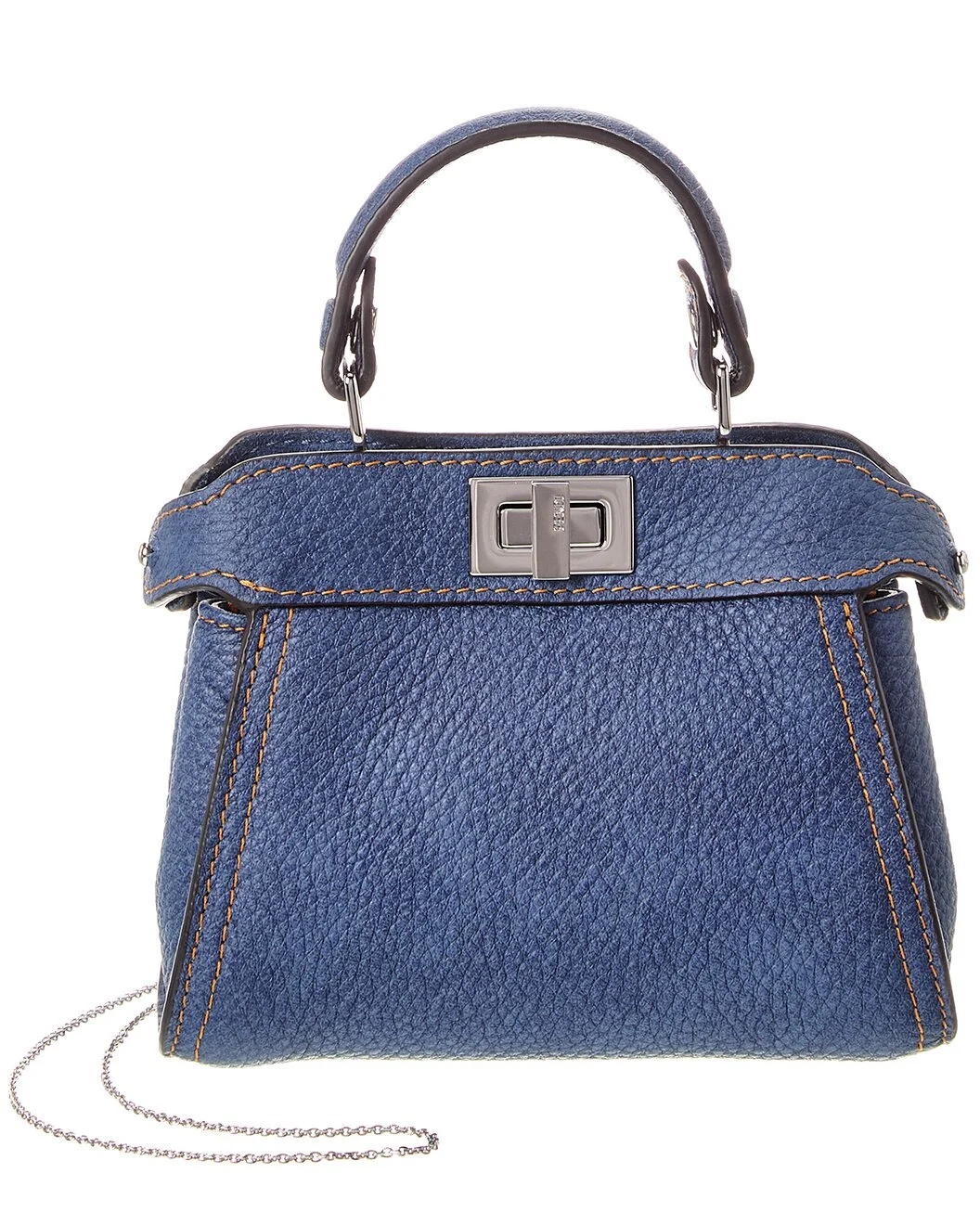 FENDI Nano Peekaboo Leather Clutch - 1
