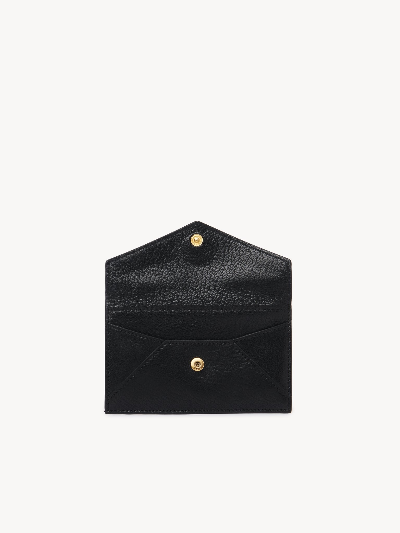 SMALL ENVELOPE PURSE WITH CARD SLOTS IN GRAINED LEATHER - 3