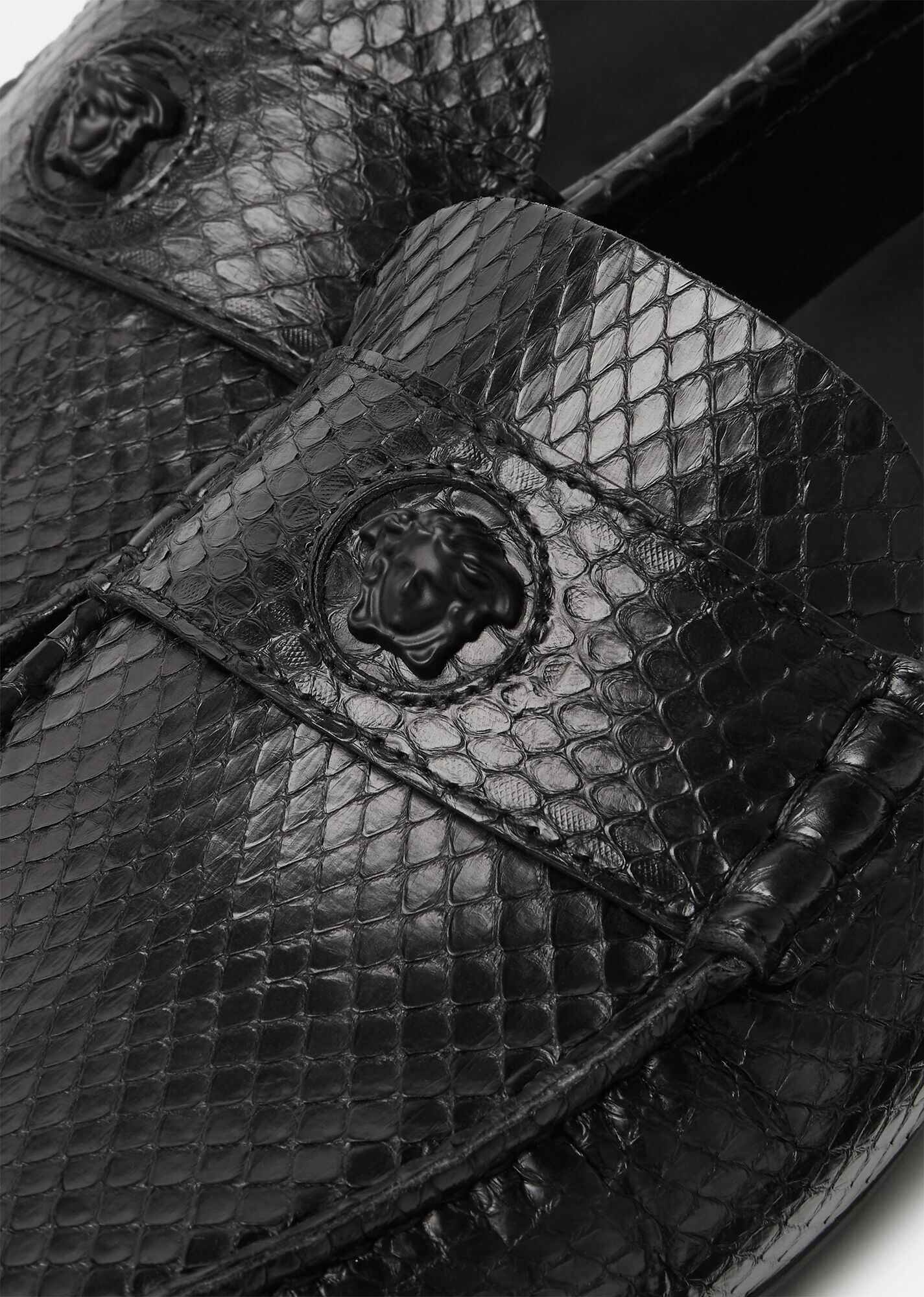 La Medusa Snake Skin Loafers - 3