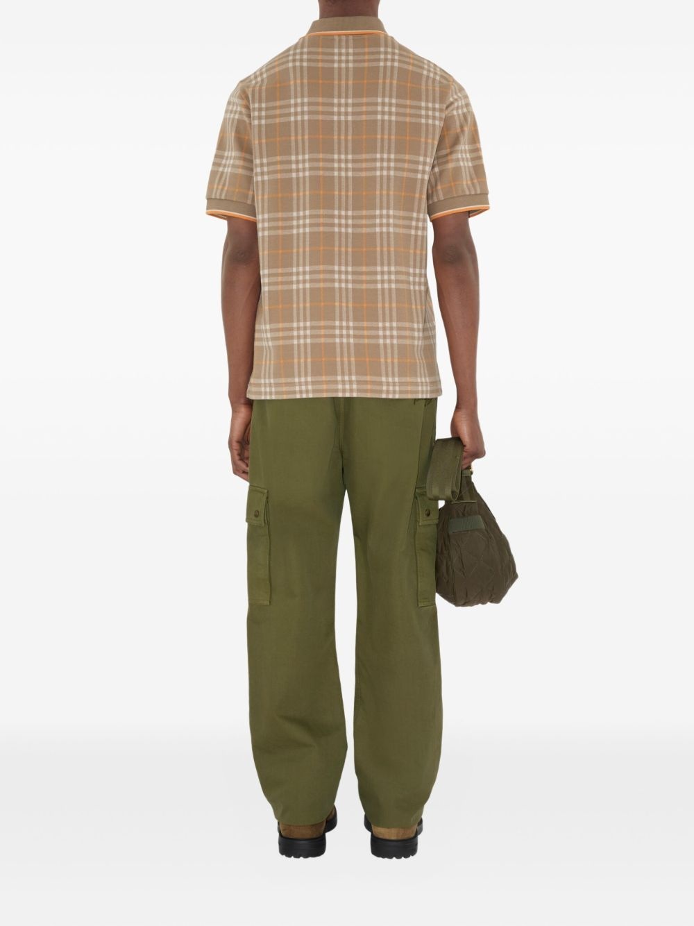 checked cotton polo shirt - 4