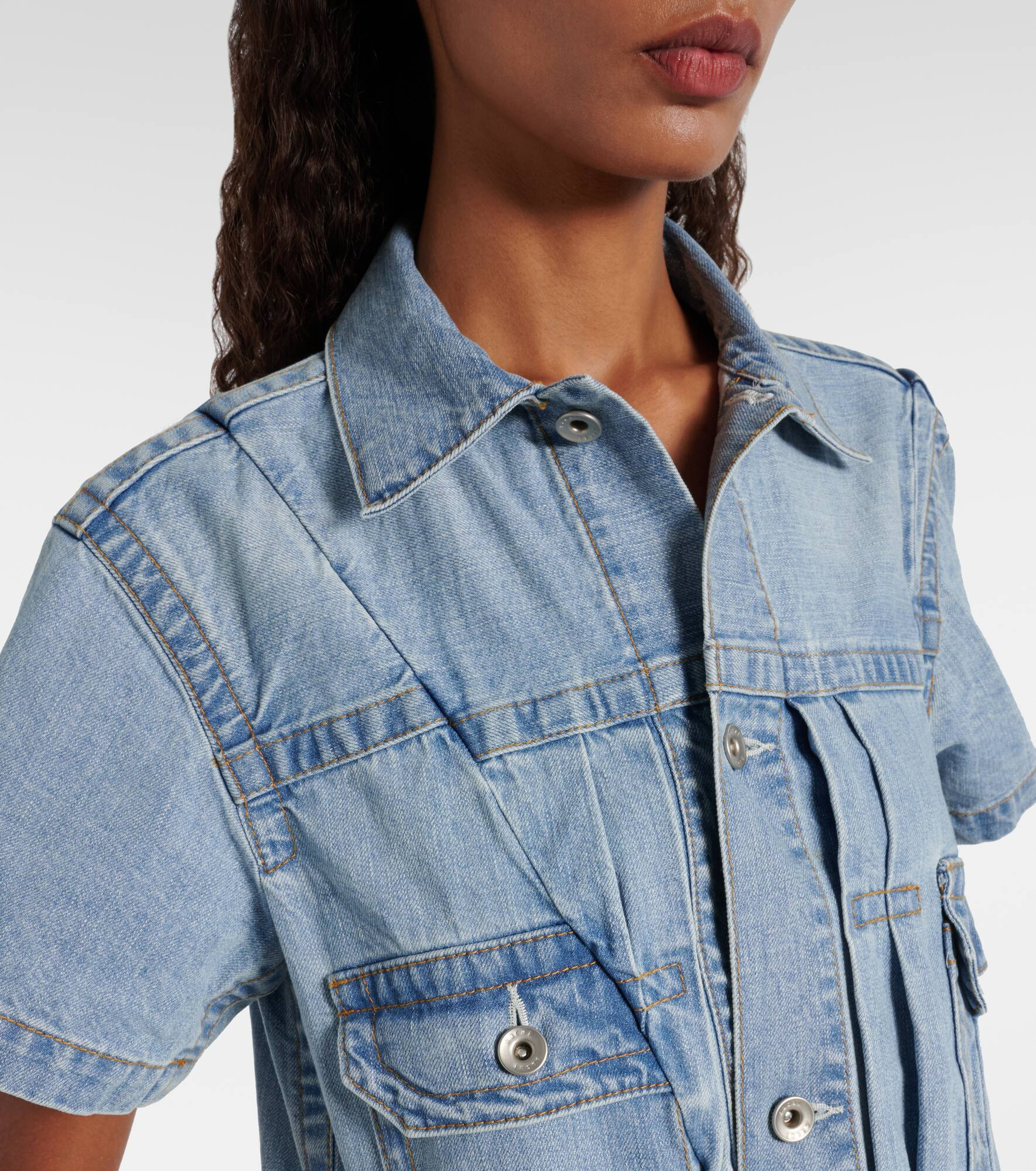 Deconstructed denim minidress - 4