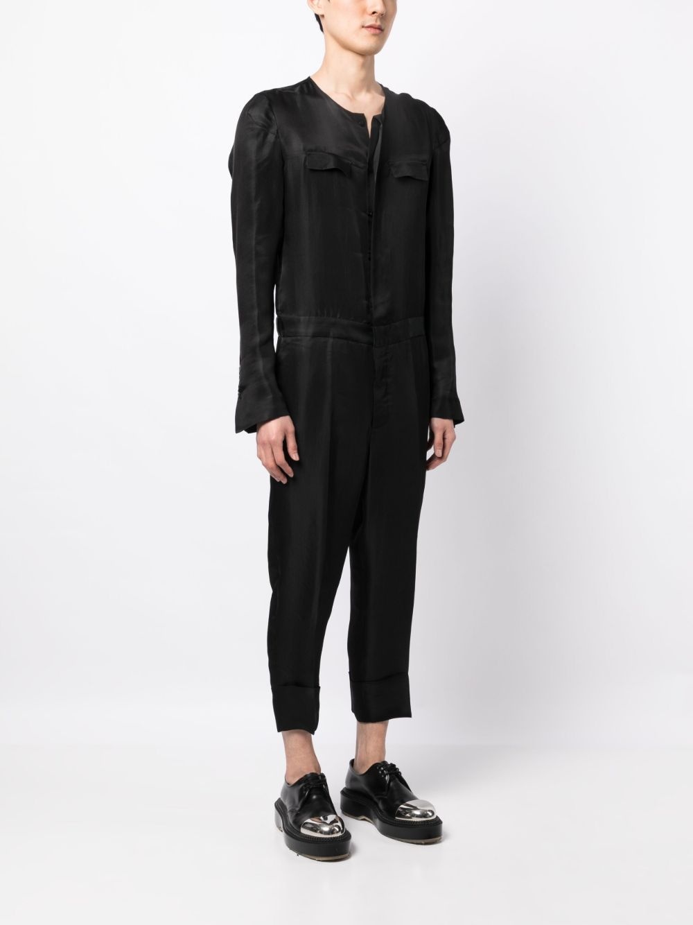 satin-finish jumpsuit - 3