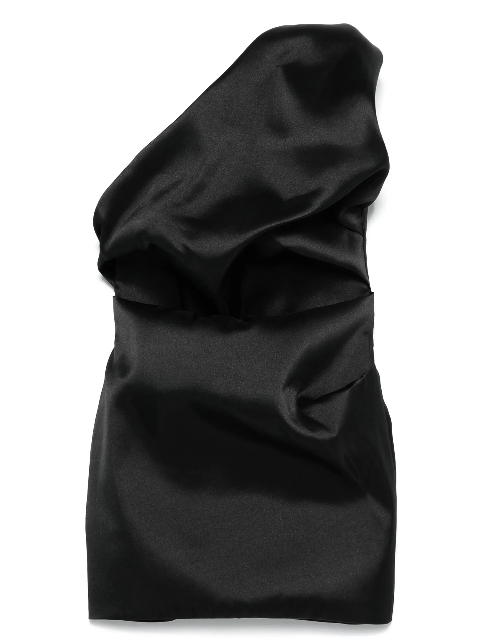satin draped mini dress - 1