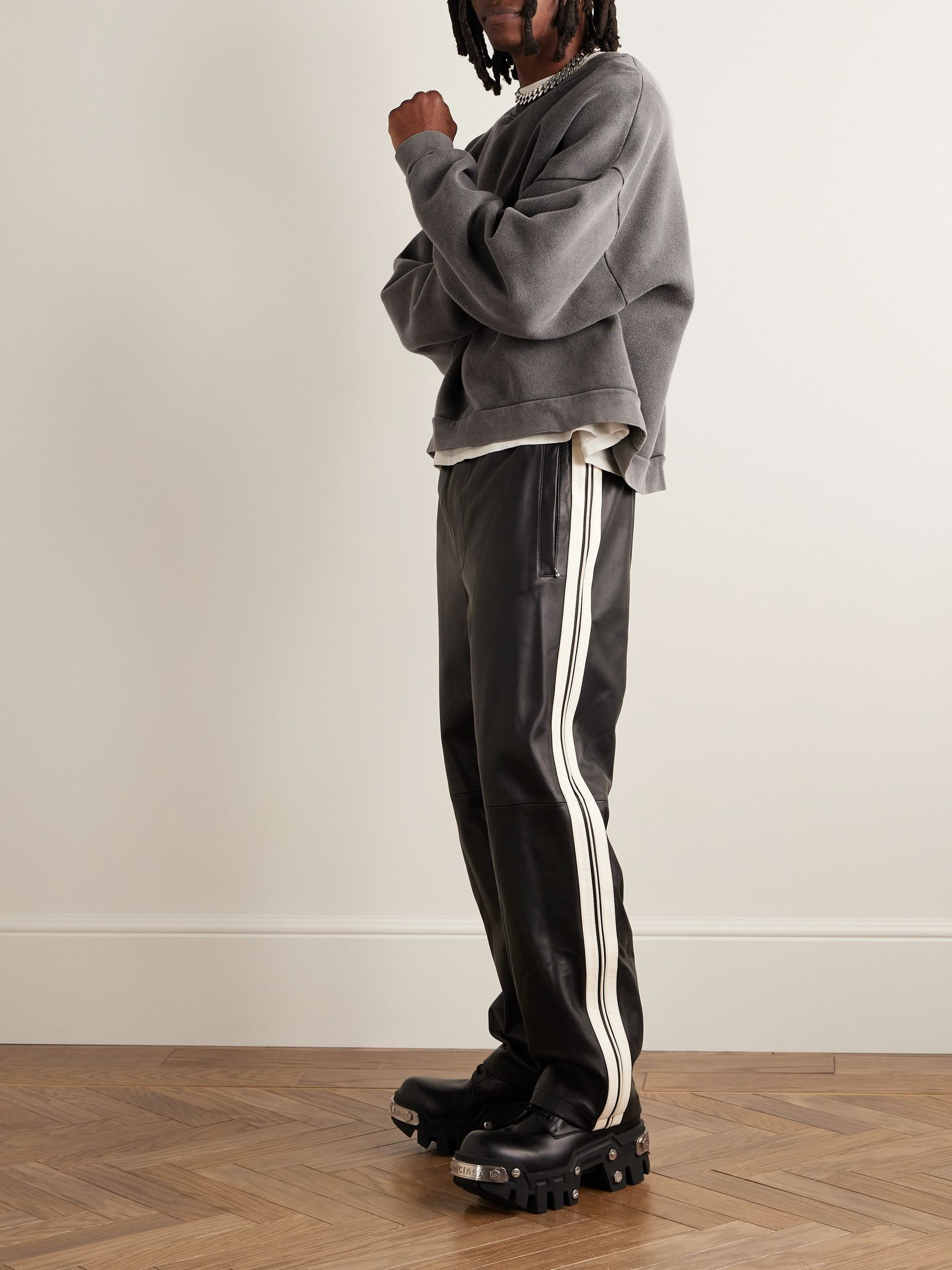 Fester U Garment-Dyed Cotton-Jersey Sweatshirt Gray - 2