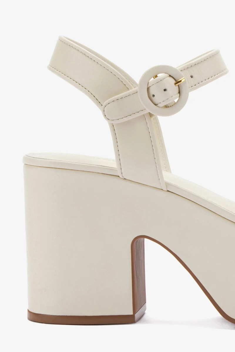 Miso Platform Strap Sandal In Ivory Leather 4