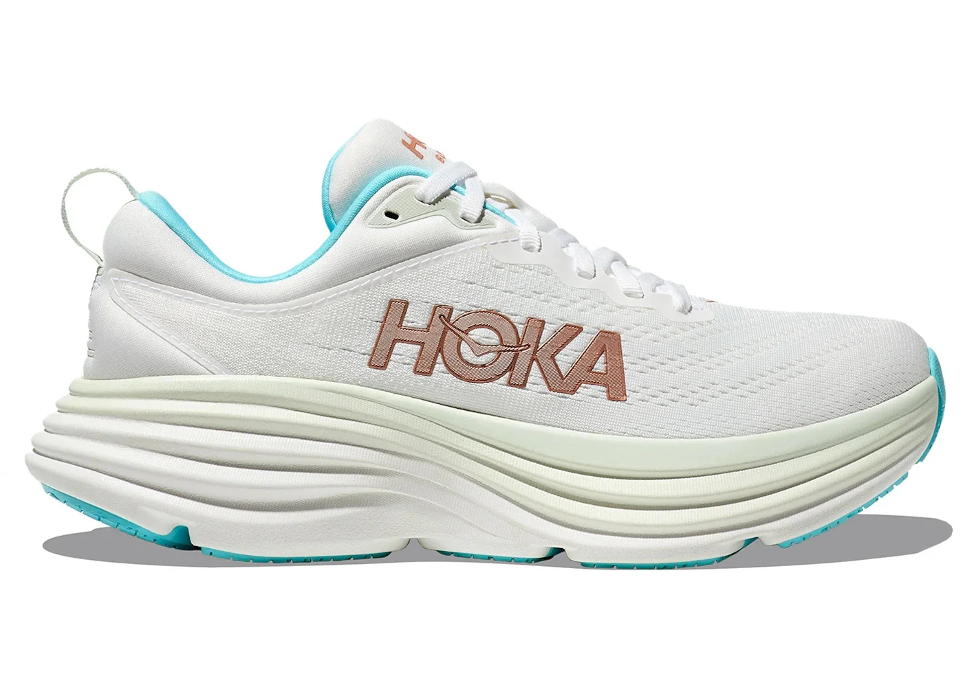 Hoka One One Bondi 8 Frost Rose Gold (Women's) - 1