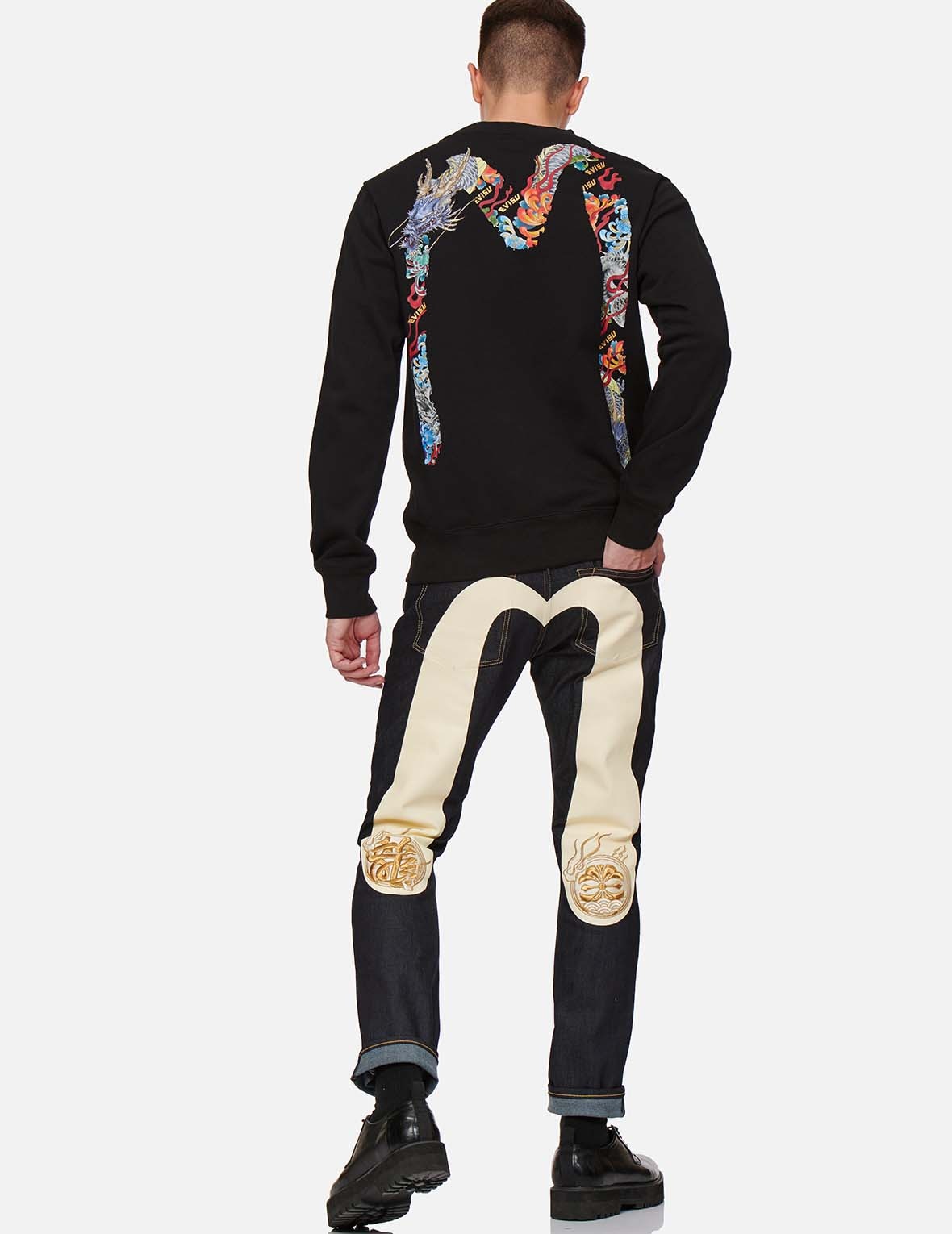 DRAGON-EMBROIDERED DAICOCK PRINT SWEATSHIRT - 5