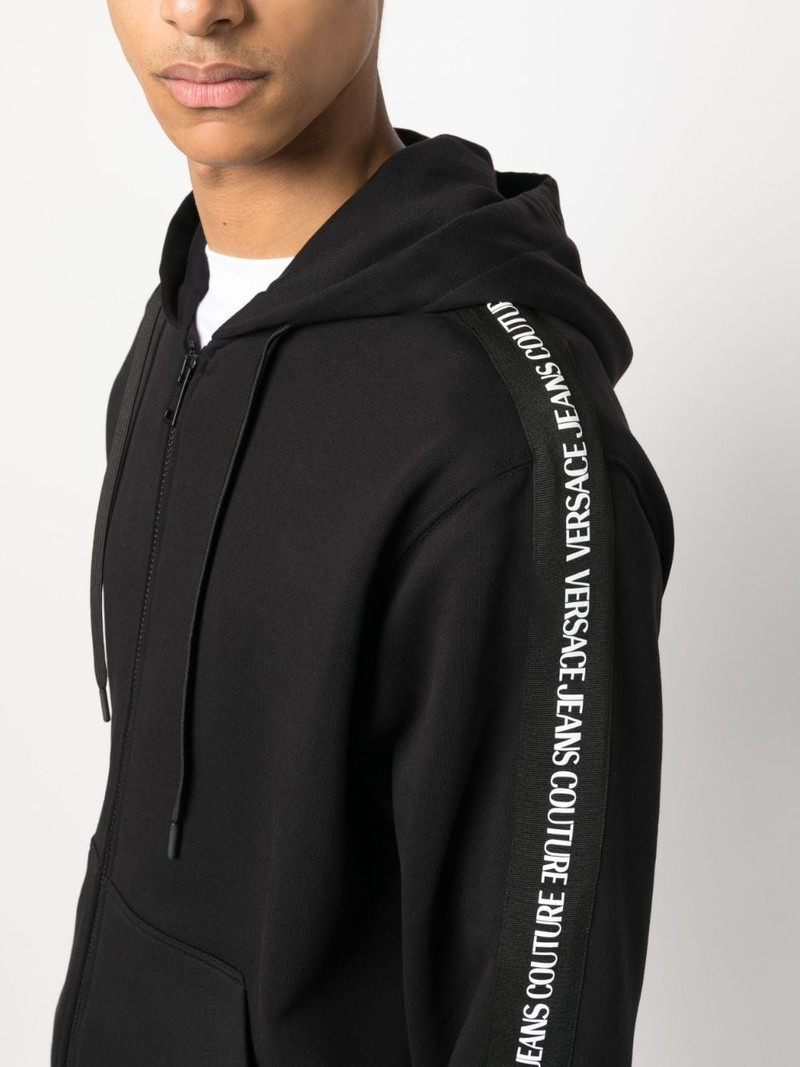 logo-tape hooded jacket 5