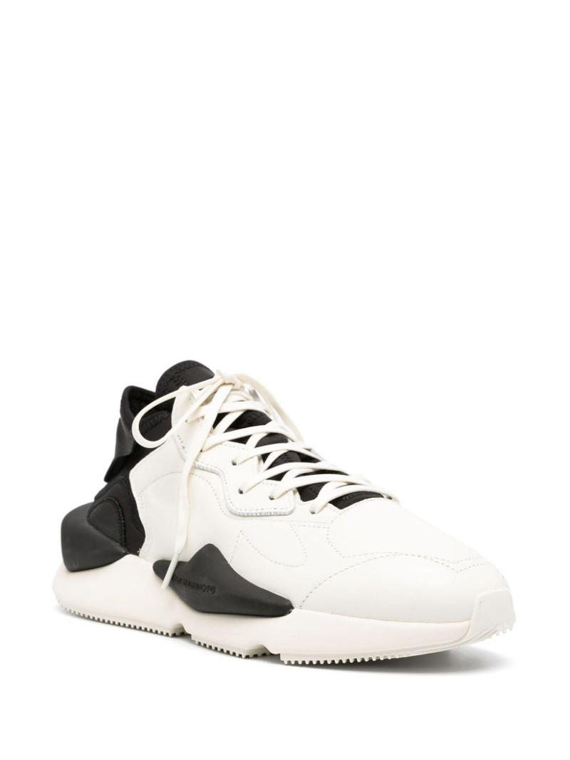Y-3 leather lace-up sneakers outlook