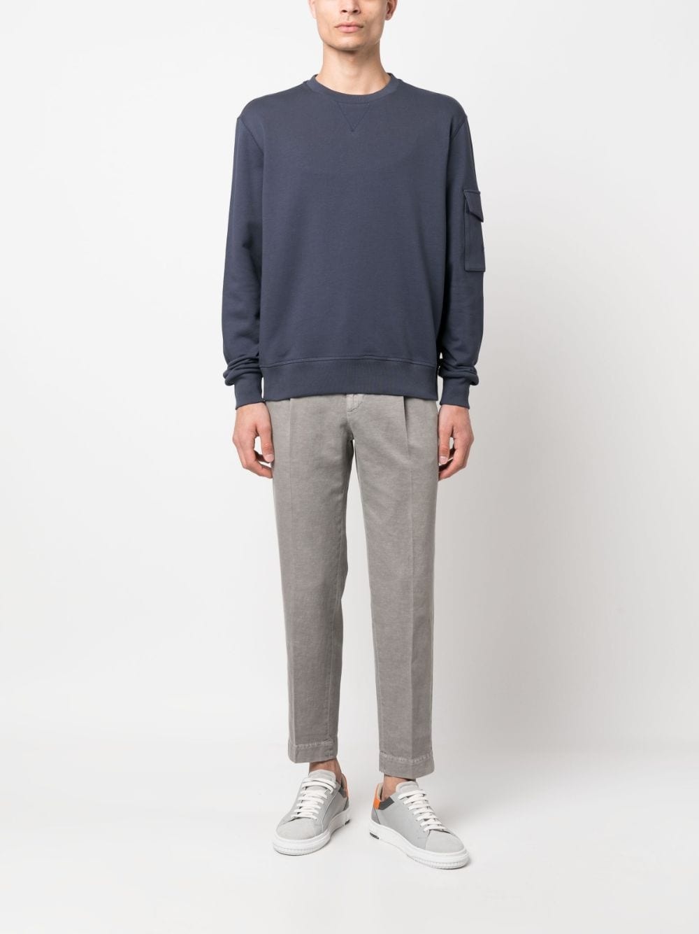 flap-pocket detail sweatshirt - 2