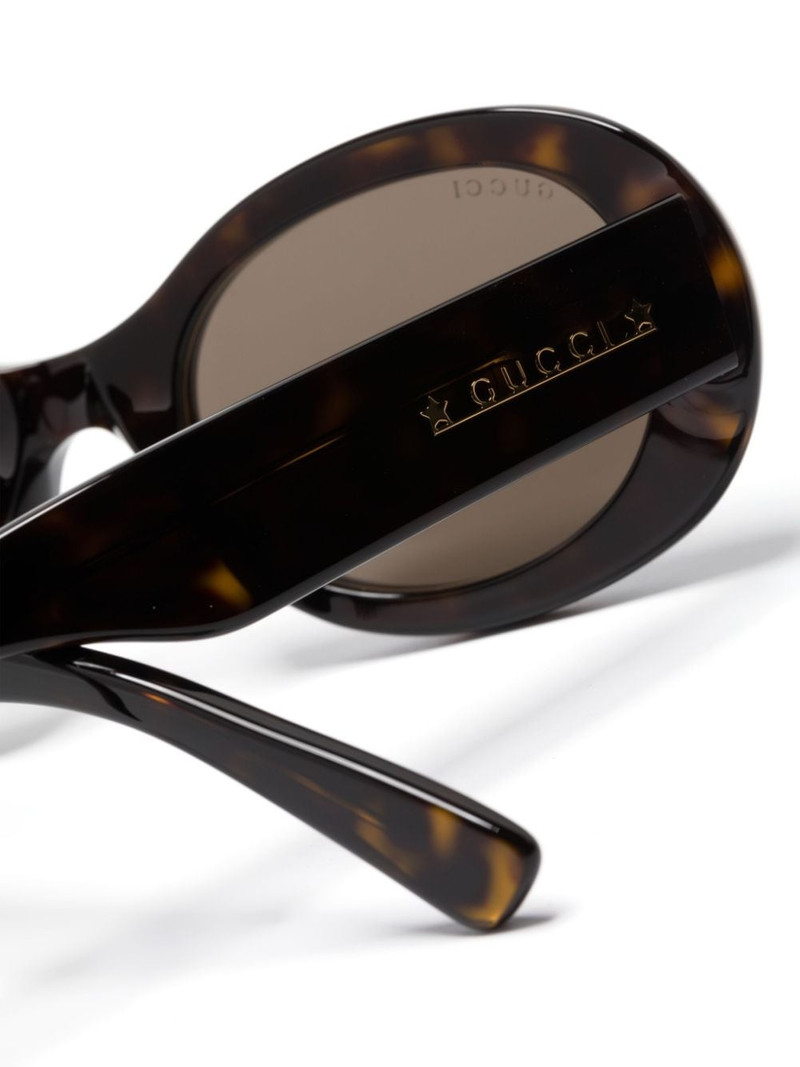 tortoiseshell oval-frame sunglasses 3