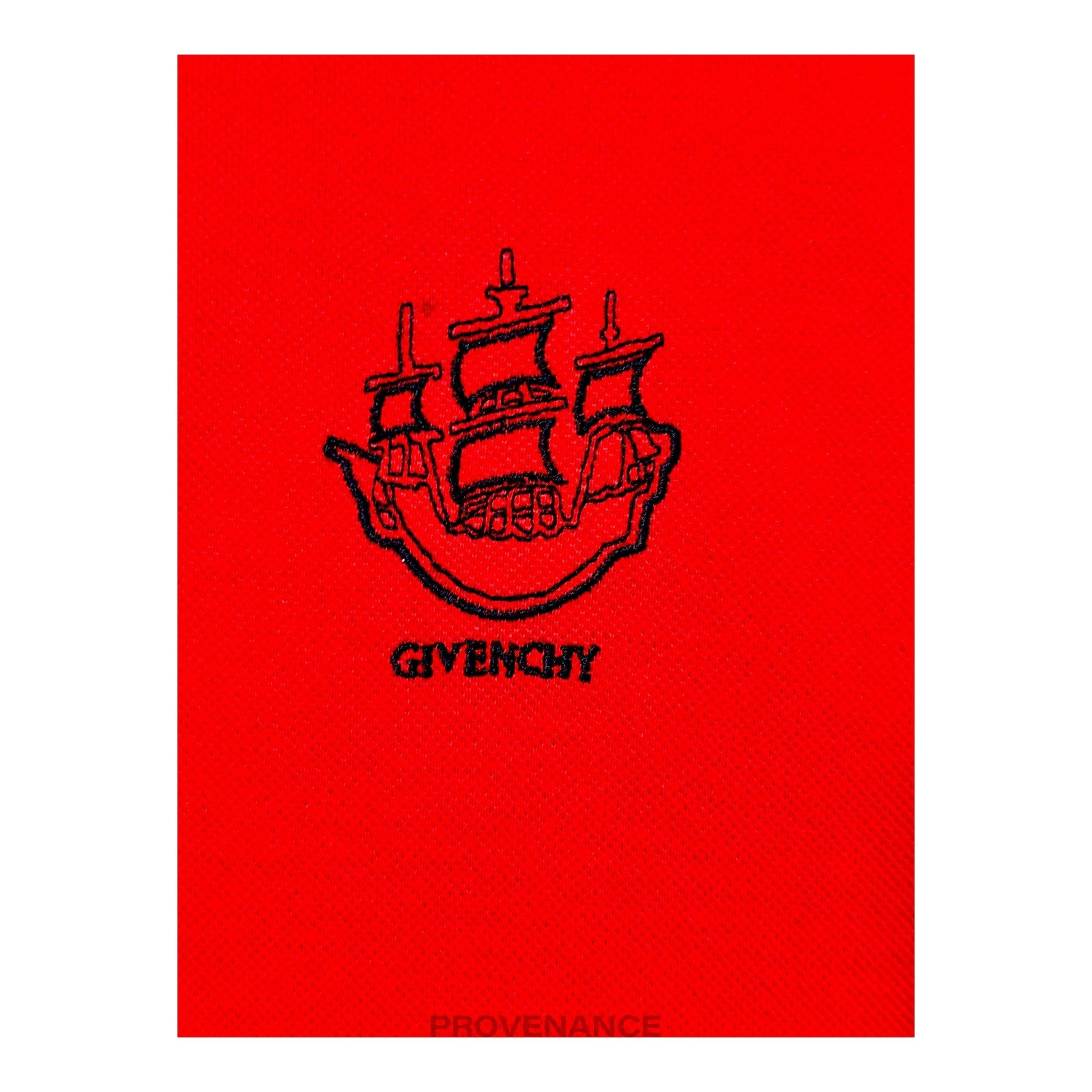 Givenchy Embroidered  Sailboat Logo Polo Shirt - Red M - 7