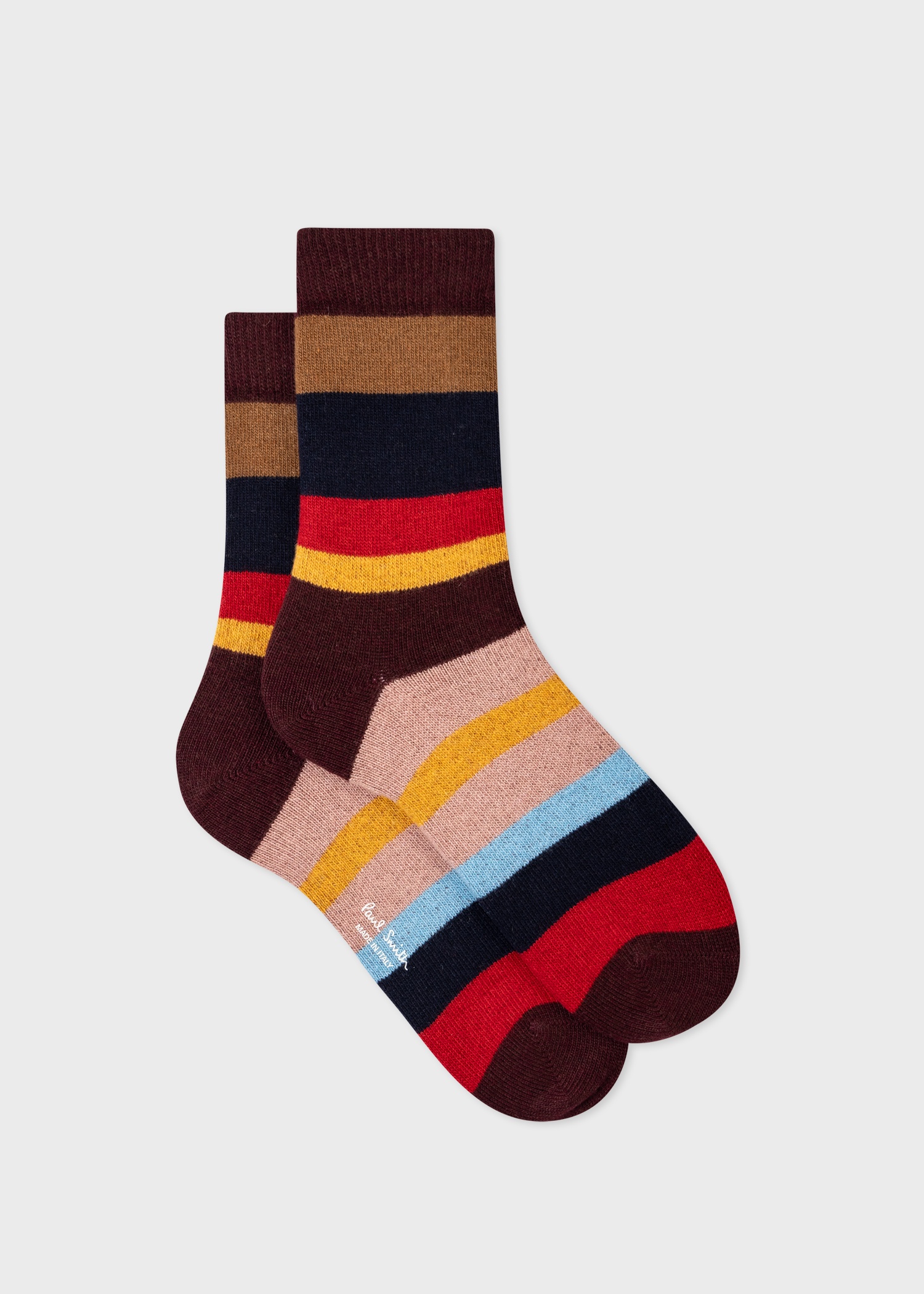Women's Multi Colour Block Stripe Socks - 1