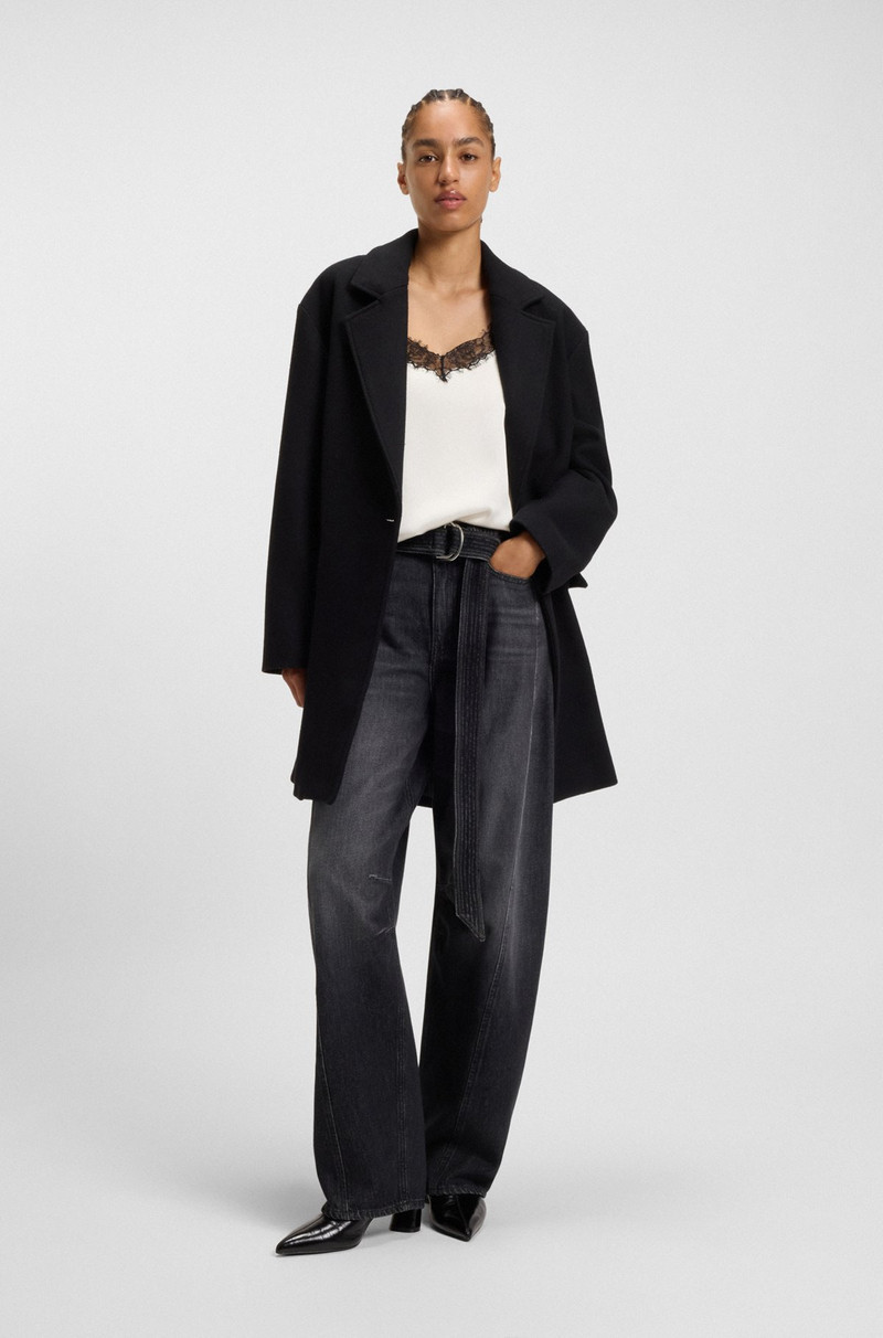 BOSS SATIN CAMISOLE WITH LACE DETAILS outlook