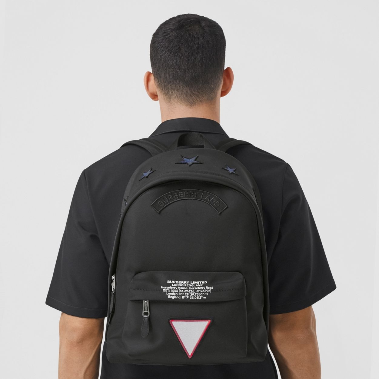 Badge Appliqué Nylon Backpack - 4