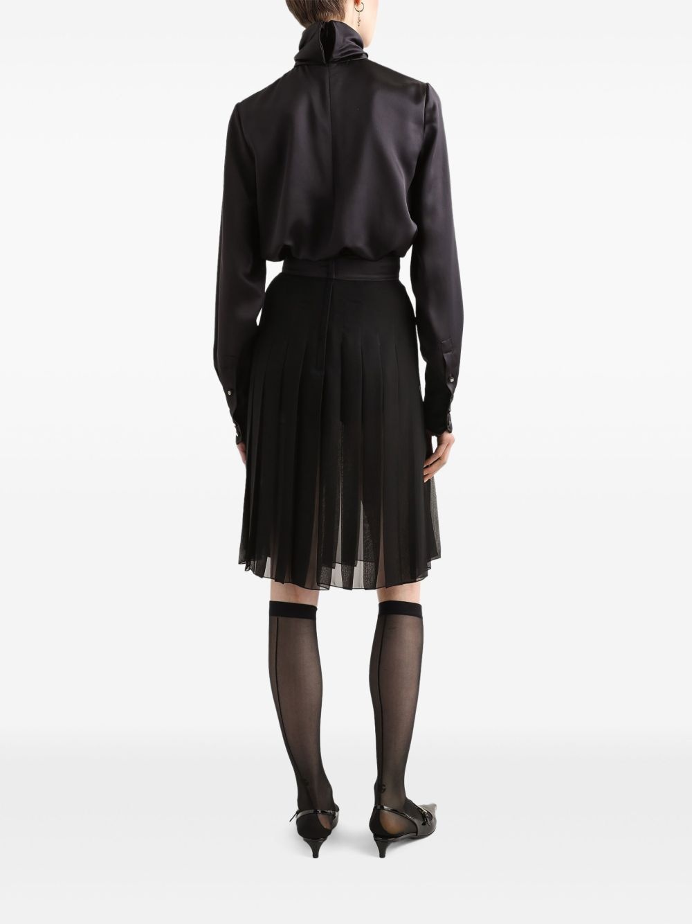 lace-appliqué blouse - 3