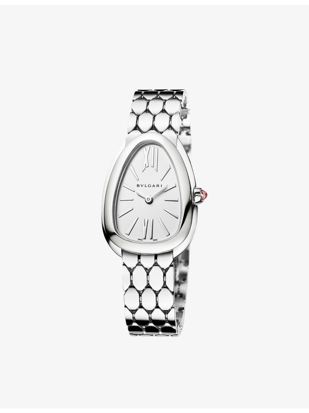 103141 Serpenti Tubogas stainless steel and opaline quartz  watch - 3