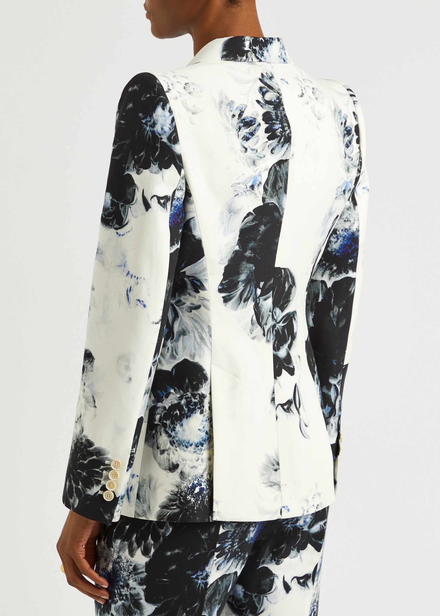 alexander mcqueen◆フローラルプリント ウィンドブレーカー Alexander McQueen Floral Crystal-Bead Embellished Blazer