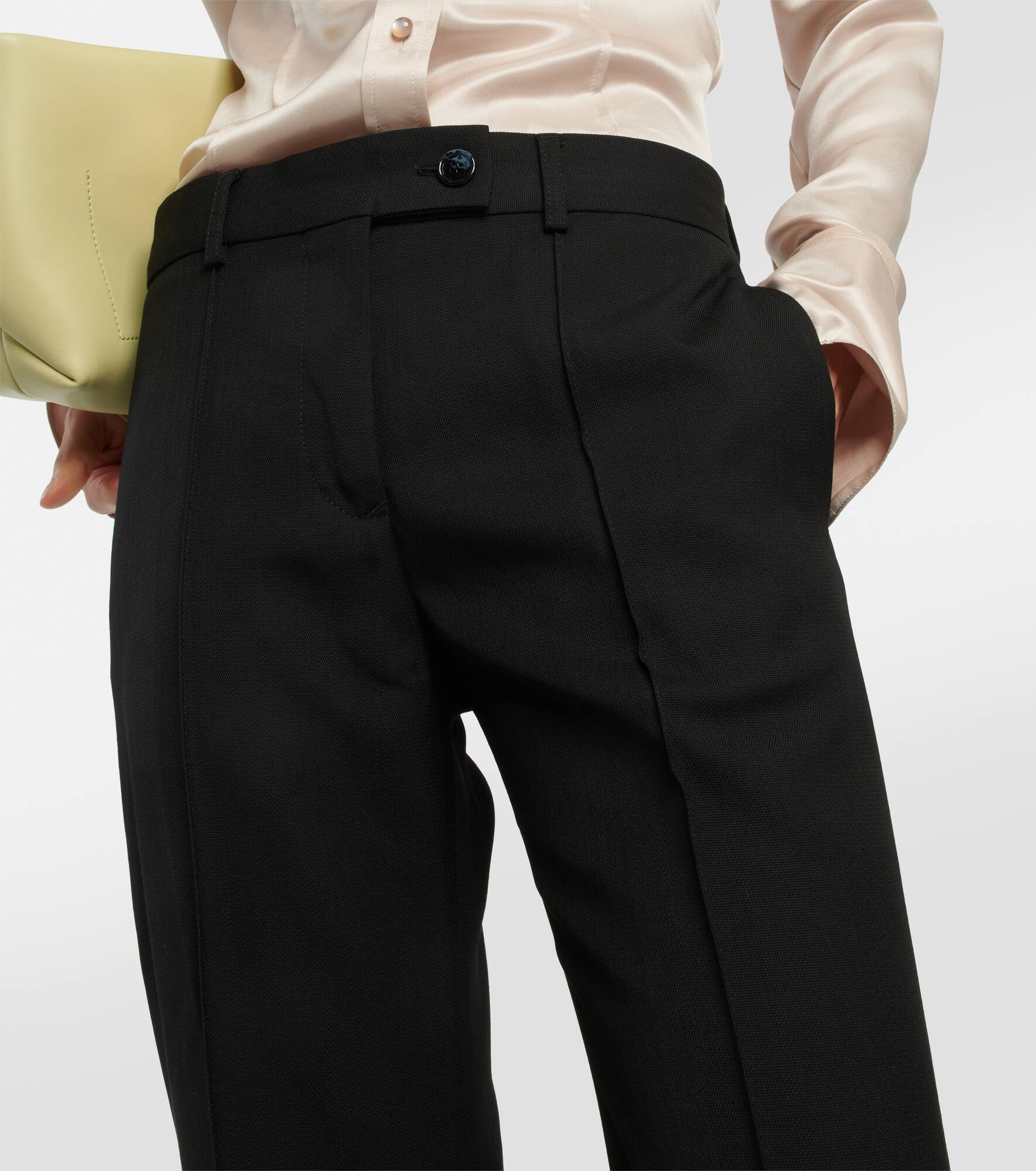 Wide-leg wool-blend pants - 4