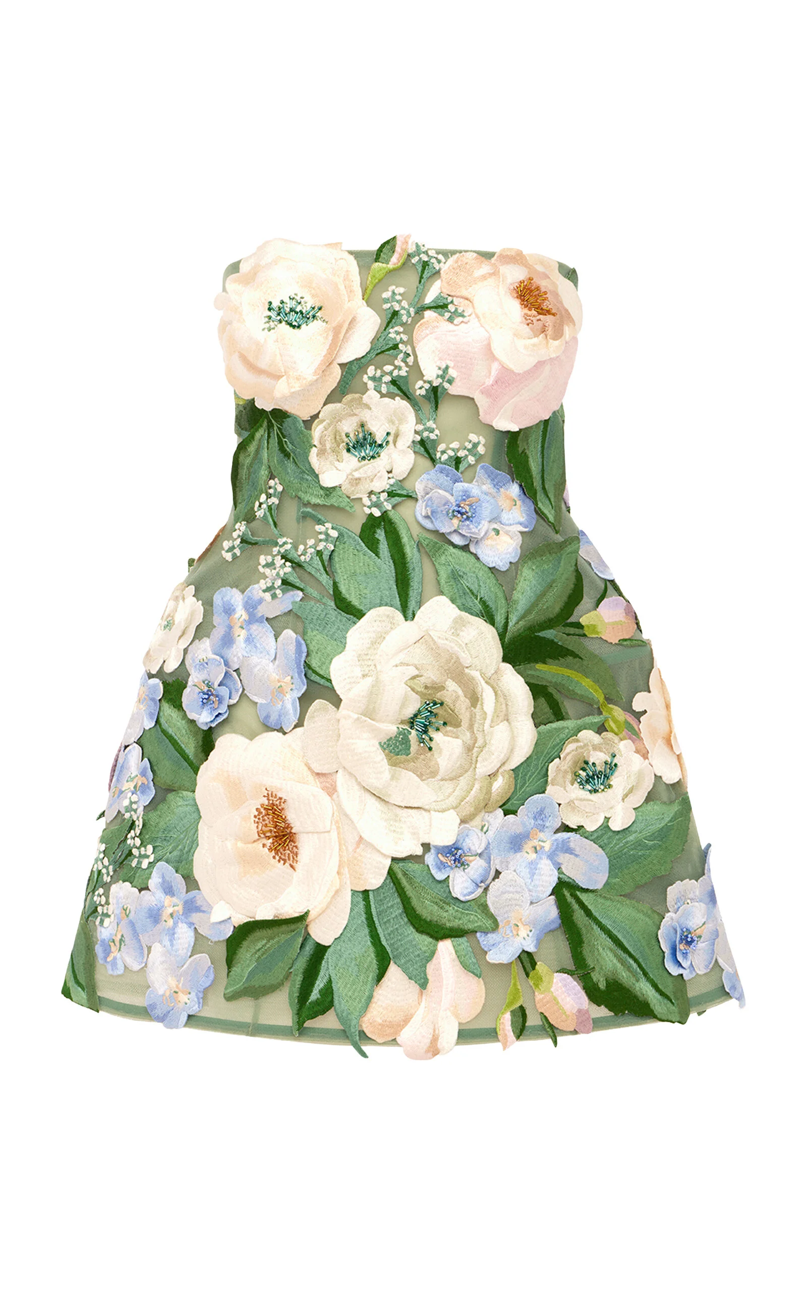Roselle Hand-Embroidered Floral Mini Dress multi - 1
