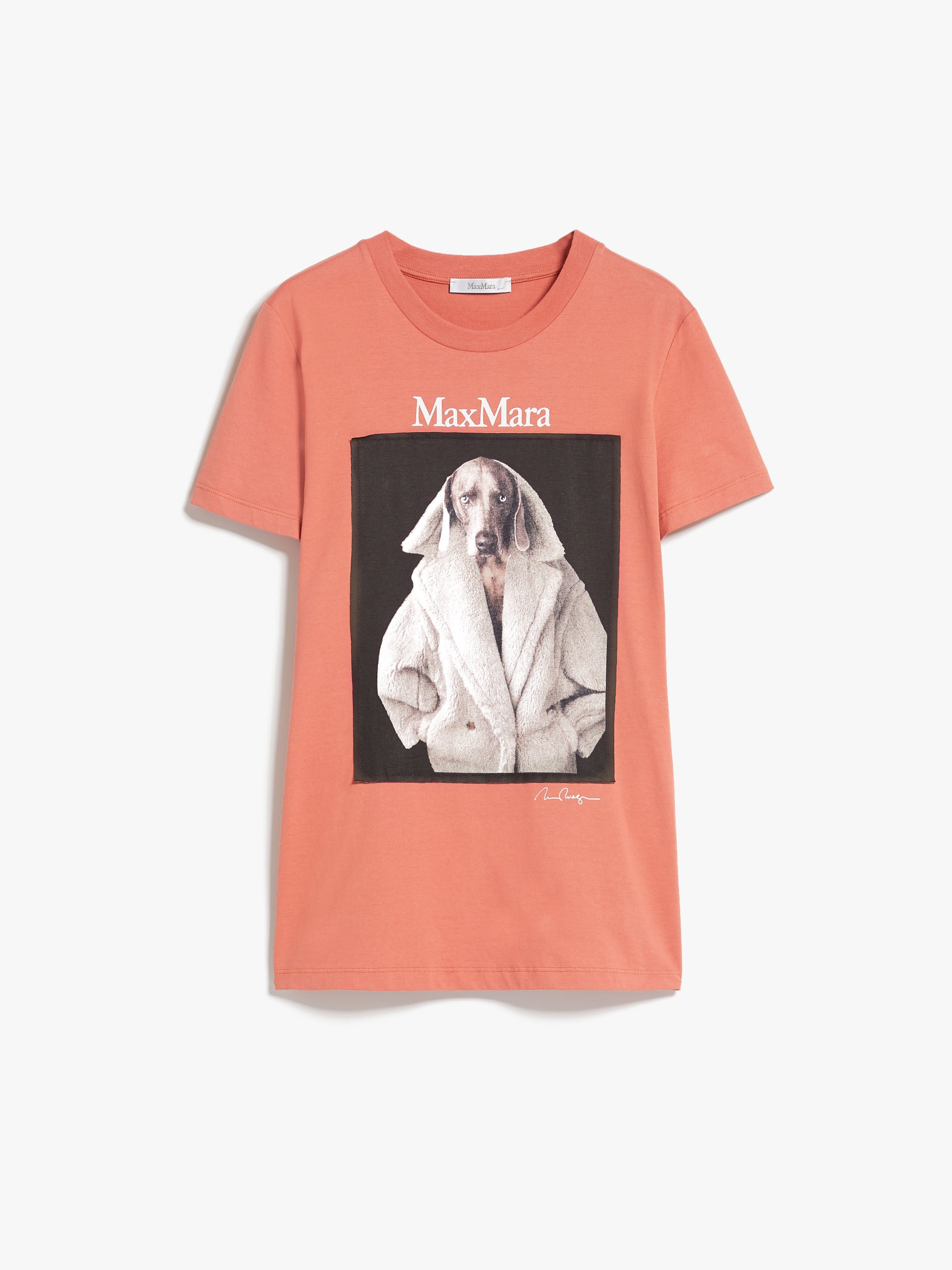 Max Mara Cotton T-shirt with Wegman print | REVERSIBLE