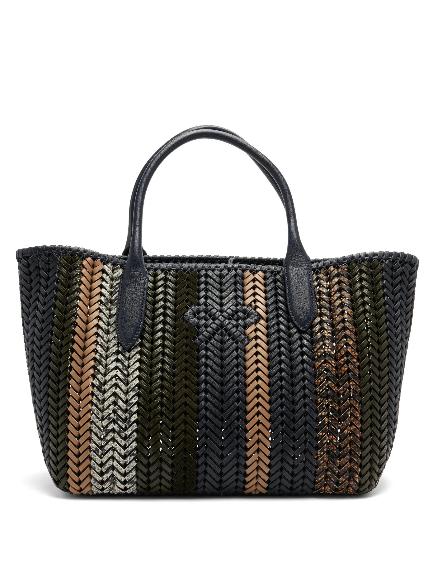 The Neeson small woven-leather tote bag - 1