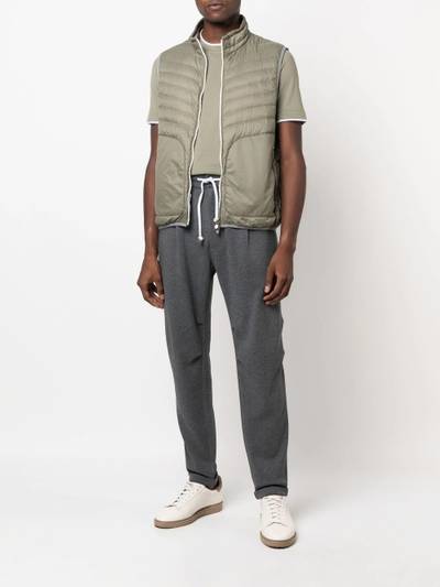 Brunello Cucinelli contrast-trim short-sleeve T-shirt outlook