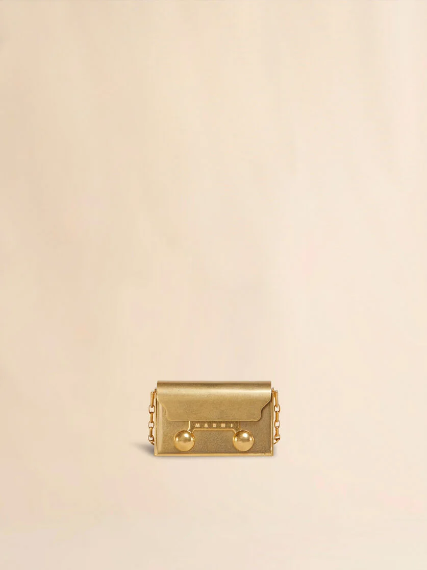 GOLD-TONE BRASS NANO TRUNKAROO HANDBAG - 1