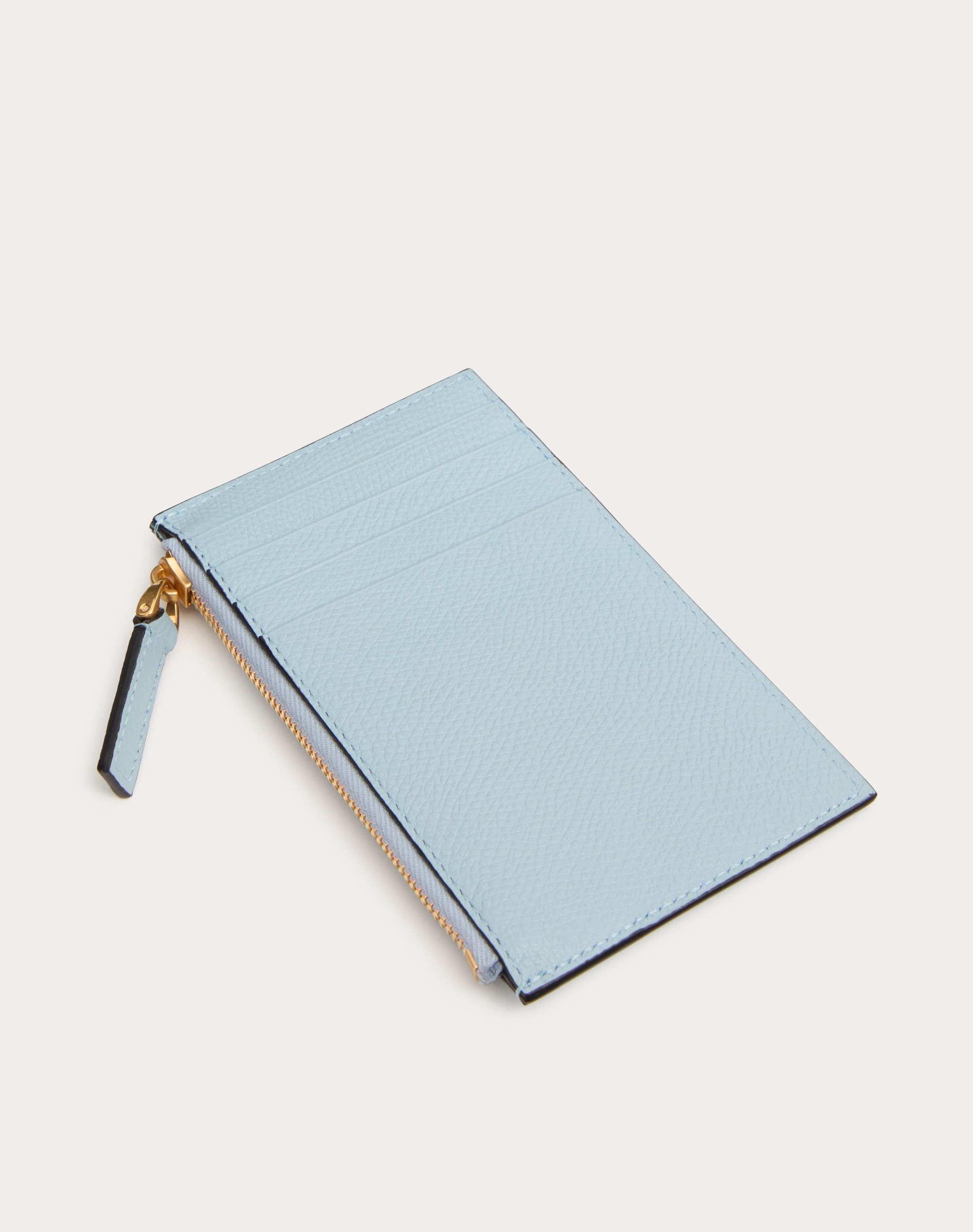 VLOGO SIGNATURE GRAINY CALFSKIN CARDHOLDER - 3