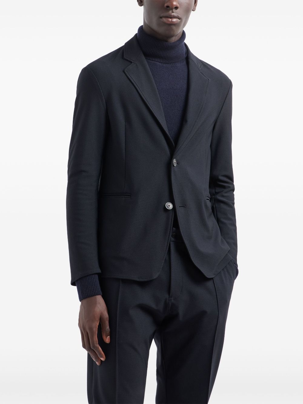 3D-patterned single-breasted blazer - 2