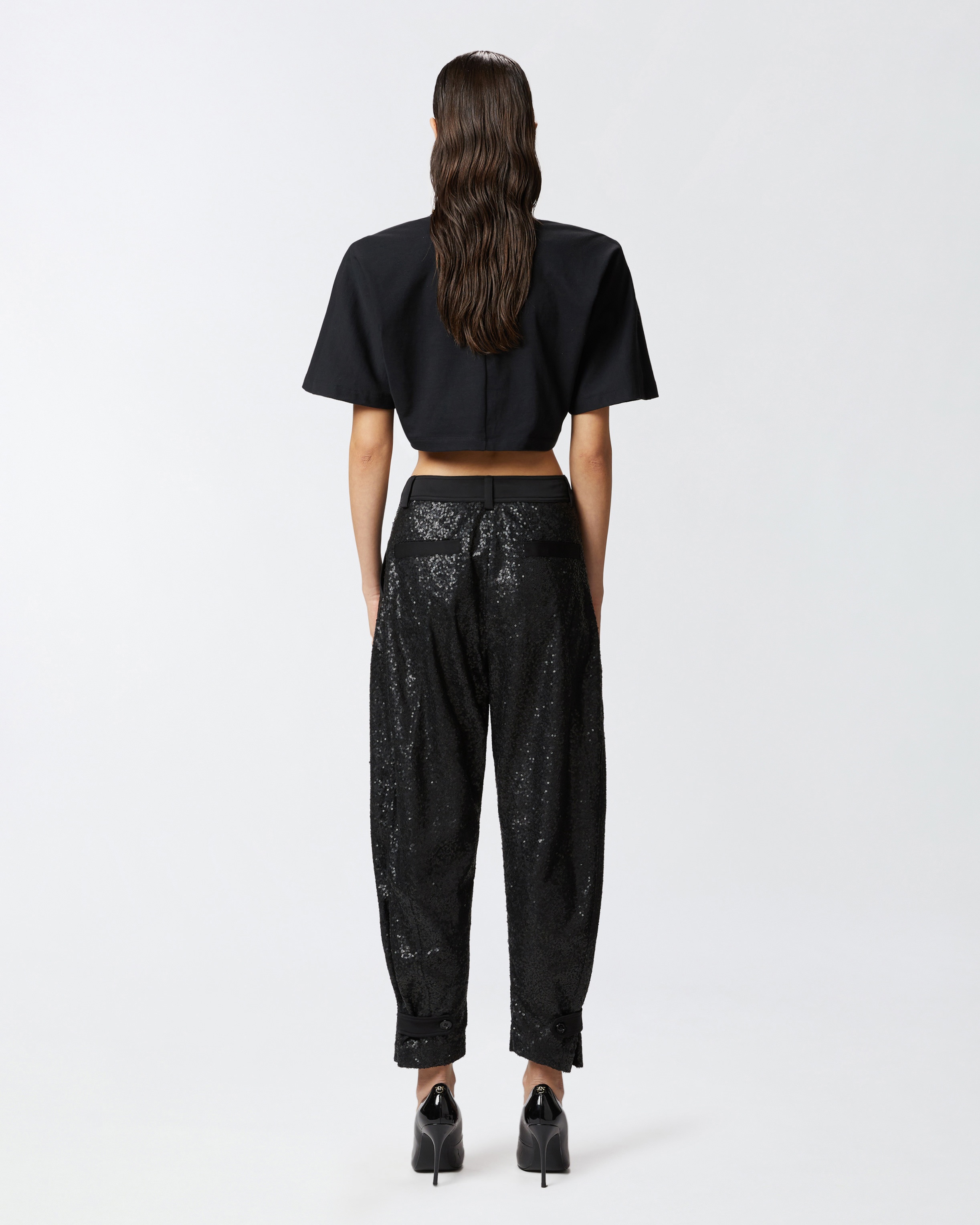 SMALL SEQUIN P-PANTS TROUSERS - 4