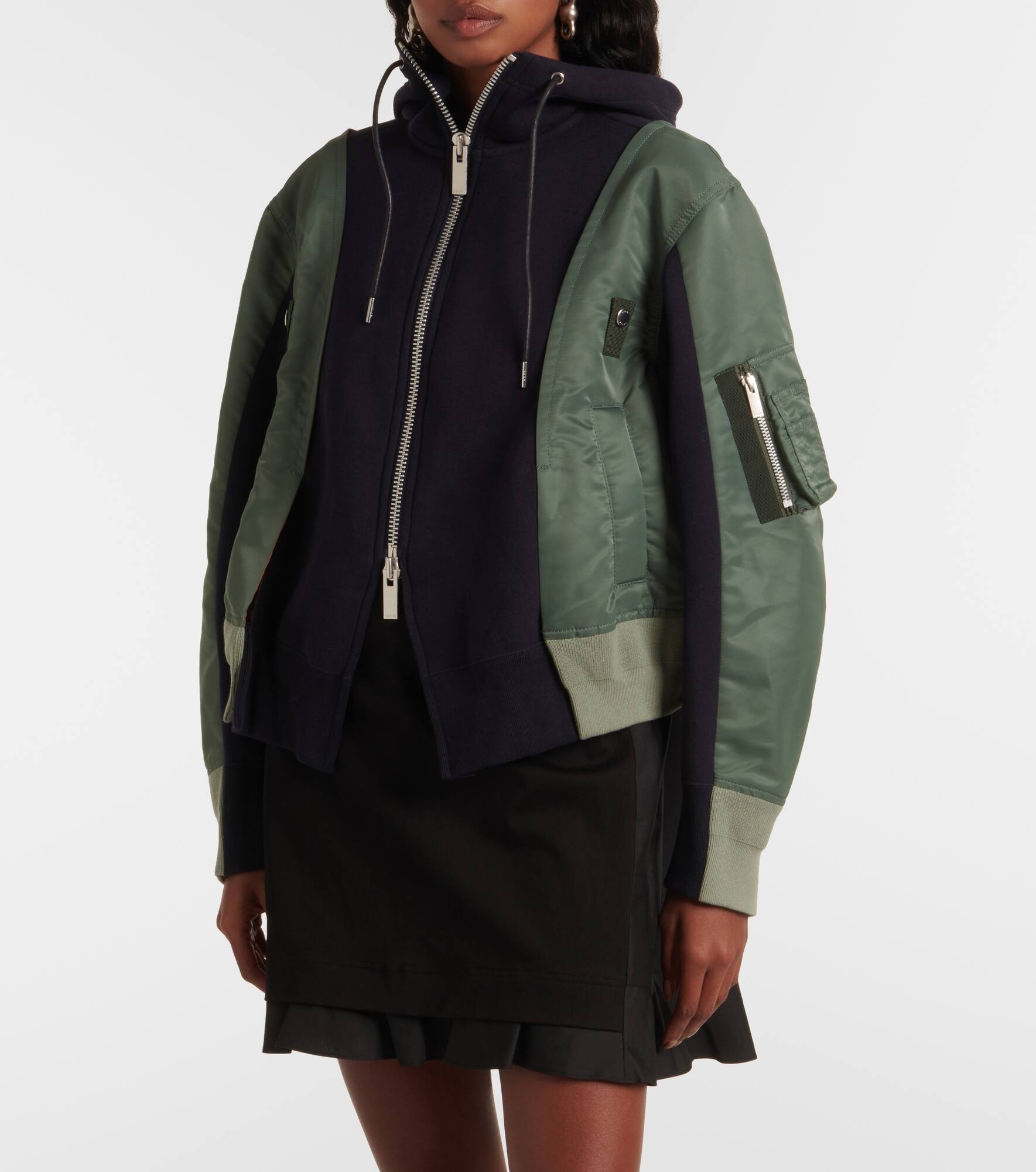 Twill-paneled hoodie - 4