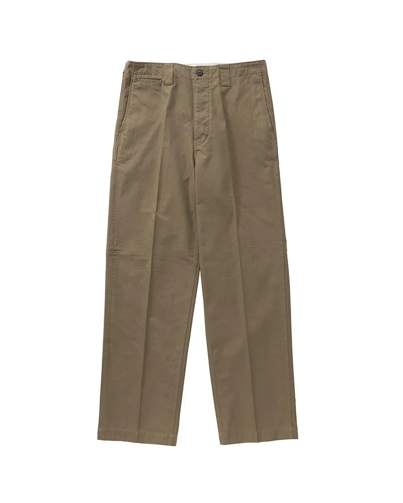 WIDE CHINO PANTS KHAKI - 1