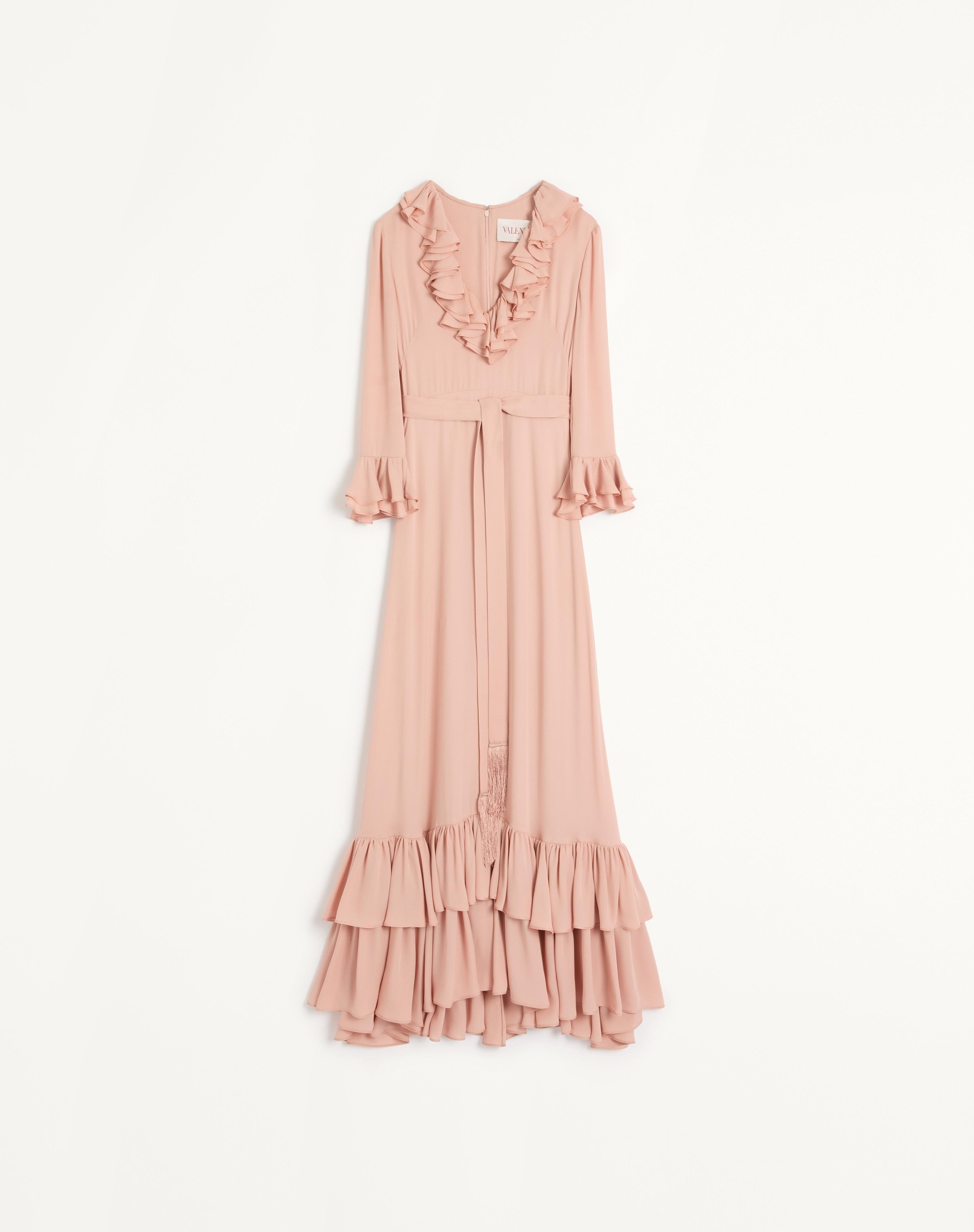EMBROIDERED GEORGETTE EVENING DRESS - 1