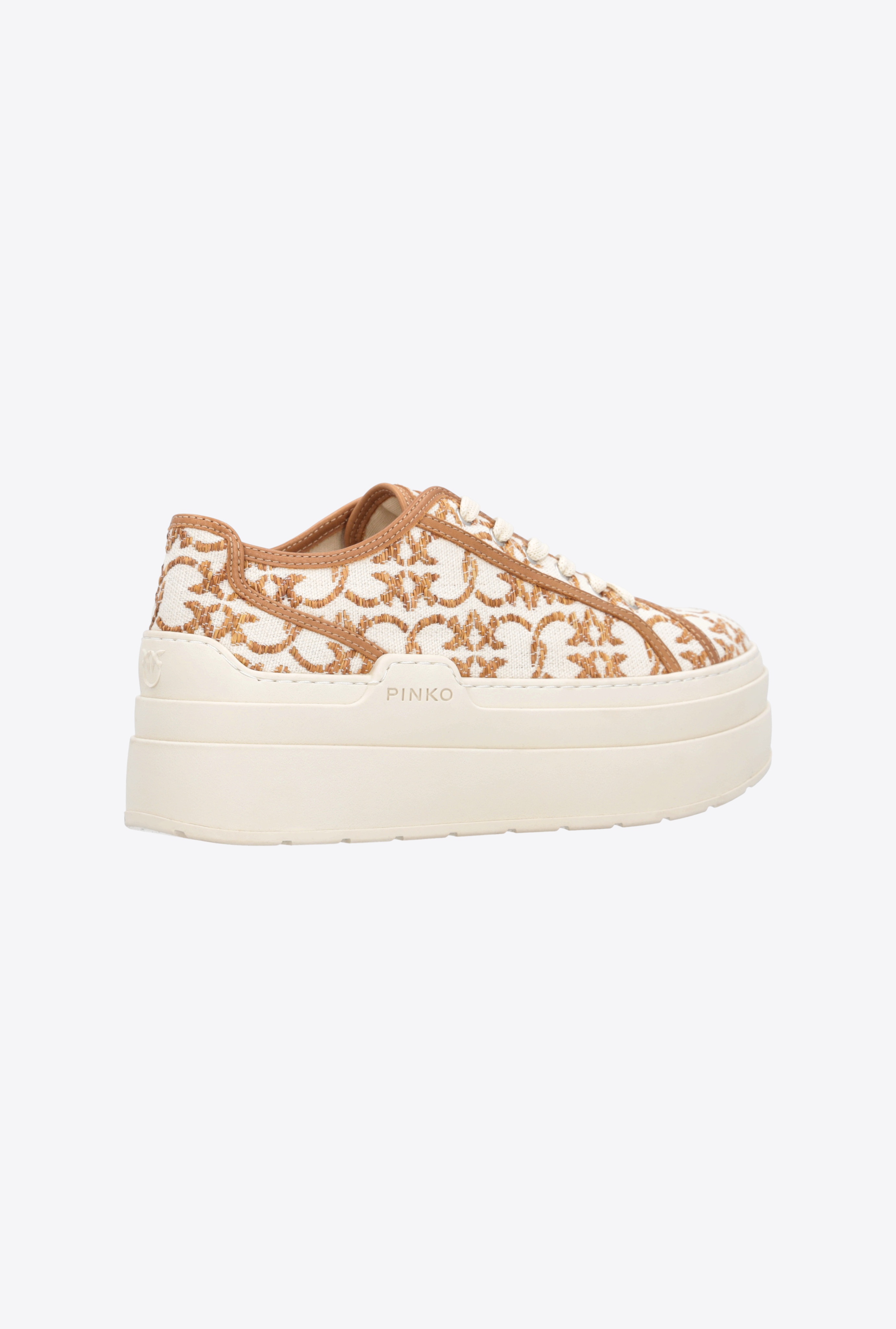 LOVE BIRDS MONOGRAM PLATFORM SNEAKERS - 3