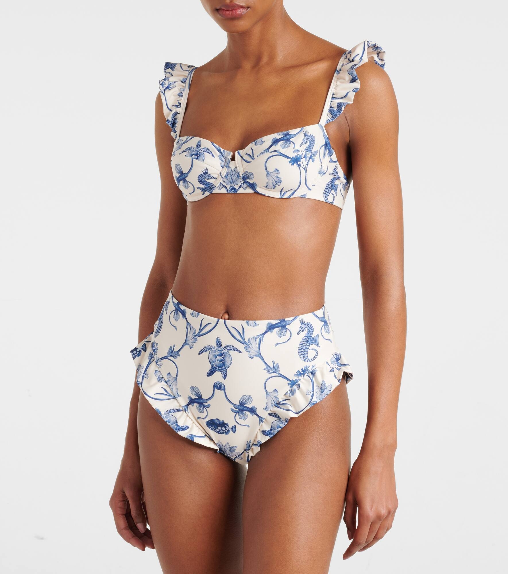 Jengibre printed ruffled bikini bottoms - 2