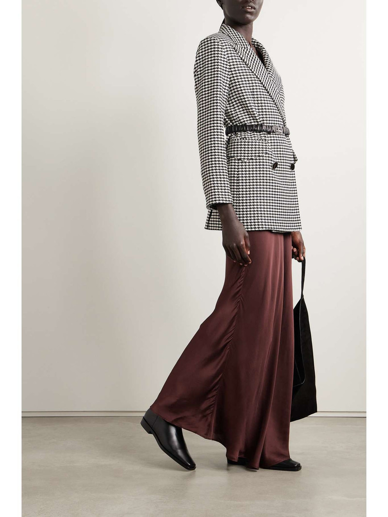 VERONICA BEARD Hutchinson belted houndstooth woven blazer outlook