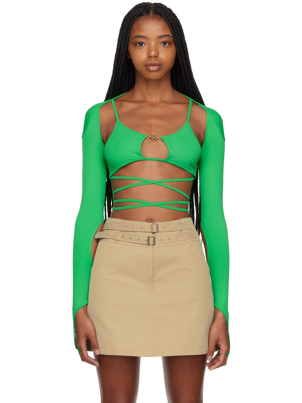 Green Karina Long Sleeve T-Shirt - 1