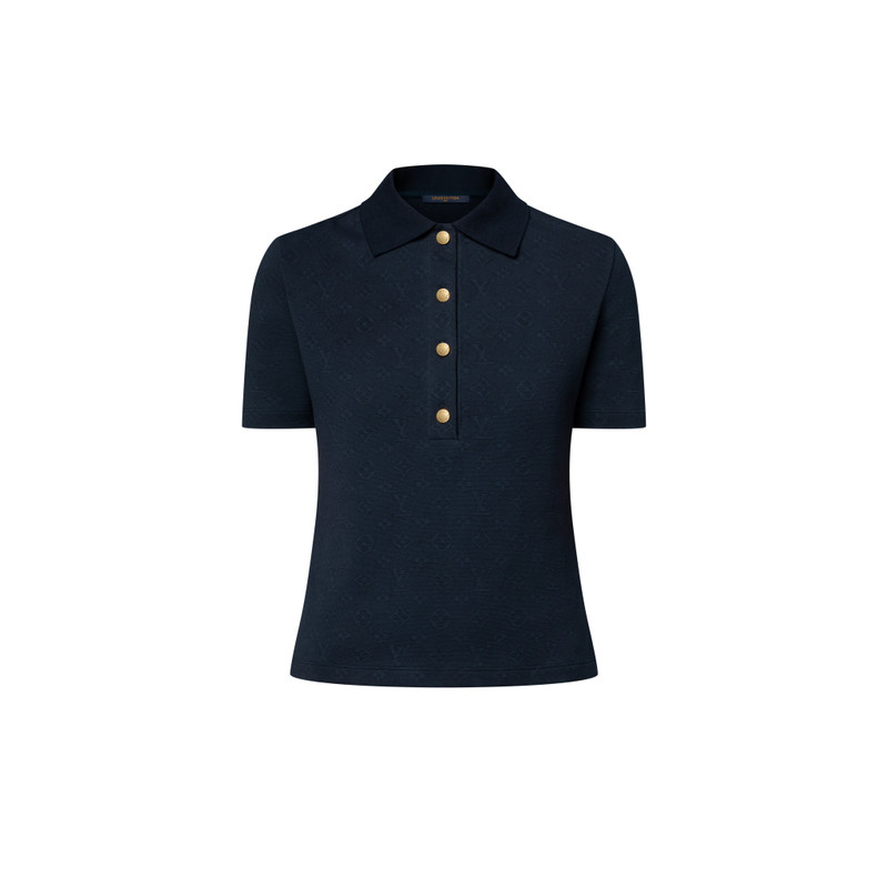 Monogram Piqué Polo Top 1