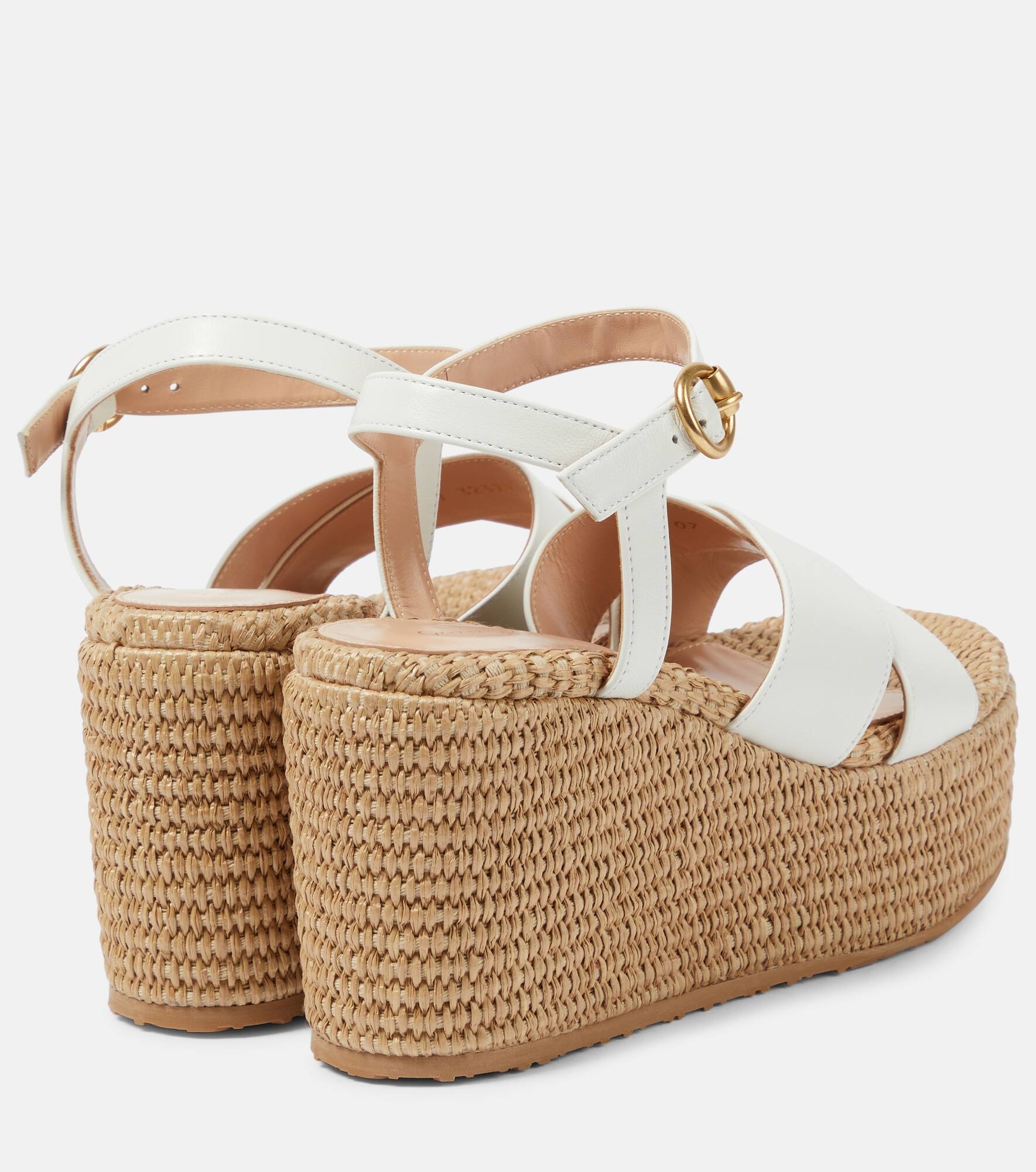 Suede wedge sandals - 3