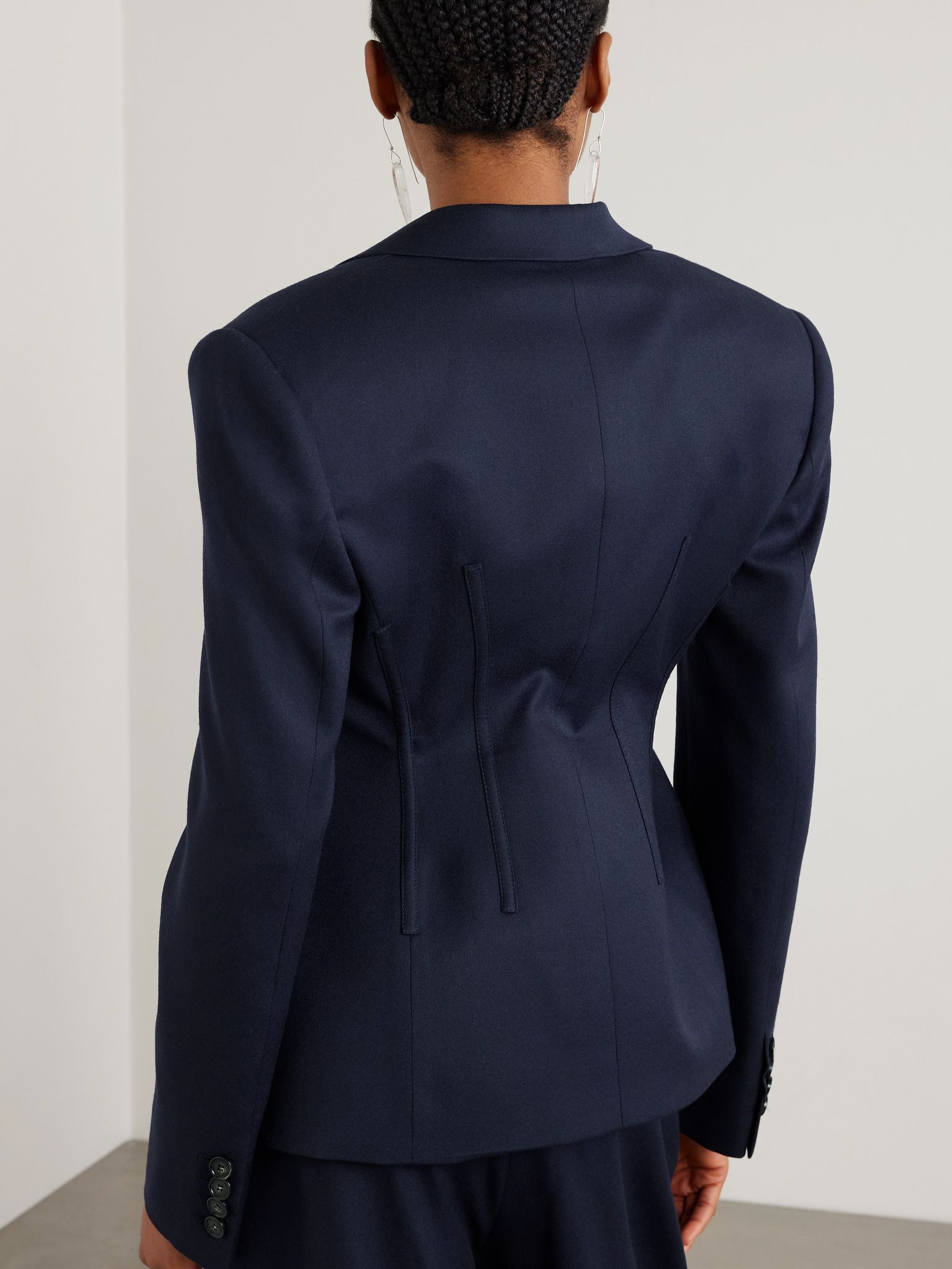 Wool blazer Navy - 4