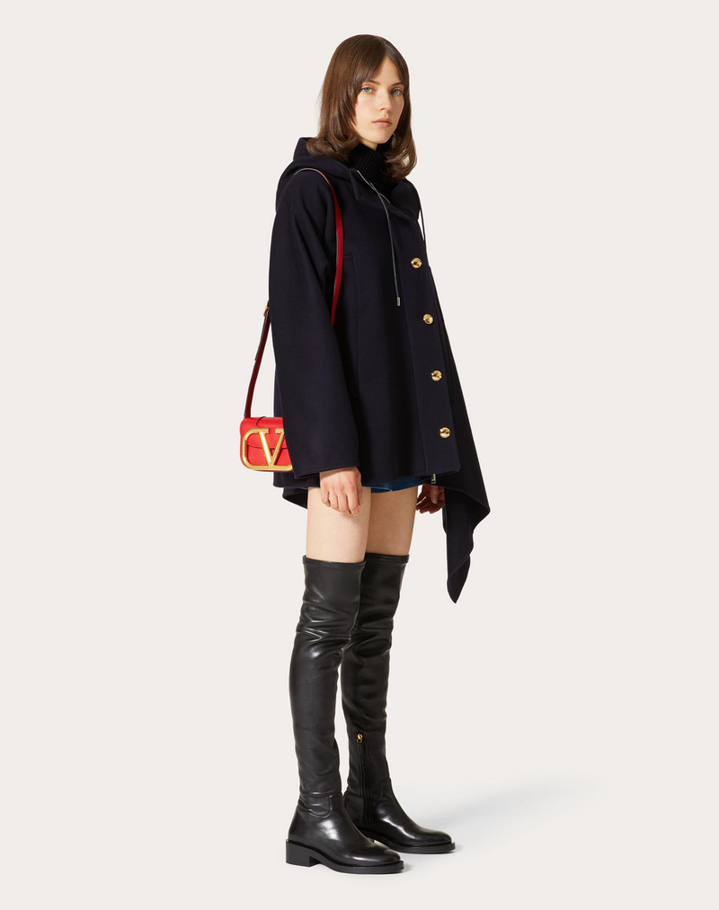 Valentino ASYMMETRICAL CAPE IN COMPACT DRAP outlook