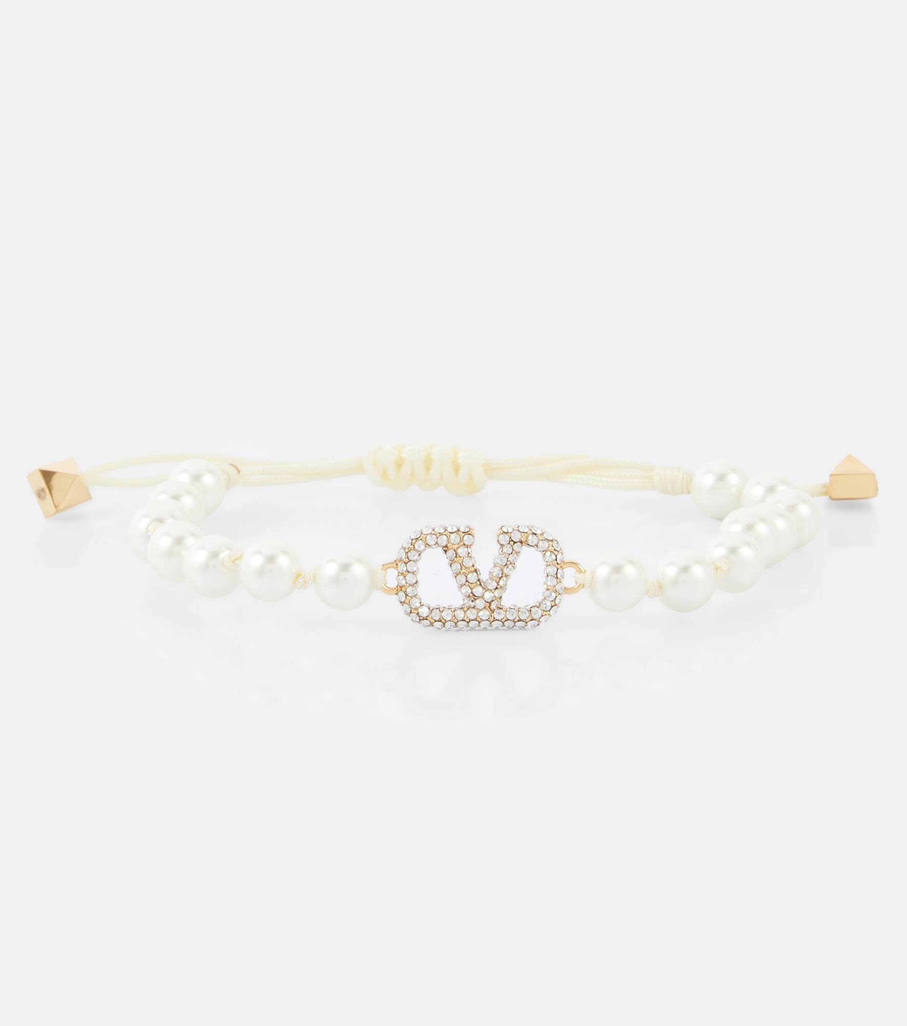 VLogo Signature faux pearl bracelet - 1