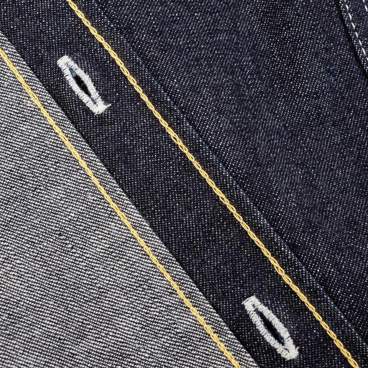 IHSH-322-IND 10oz Selvedge Denim Work Shirt - Indigo - 16